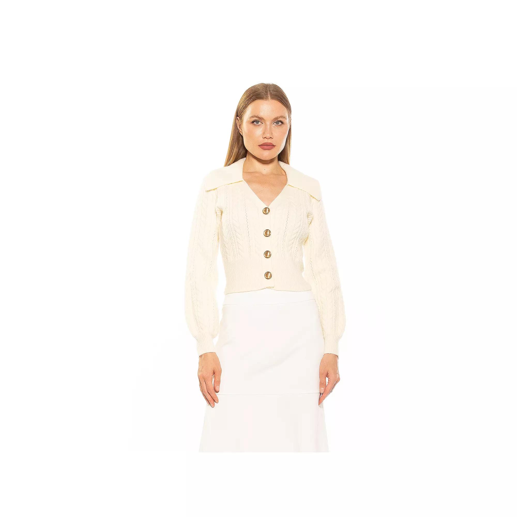 Women's ALEXIA ADMOR Hazel Cable Knit Cardigan,  Product Image
