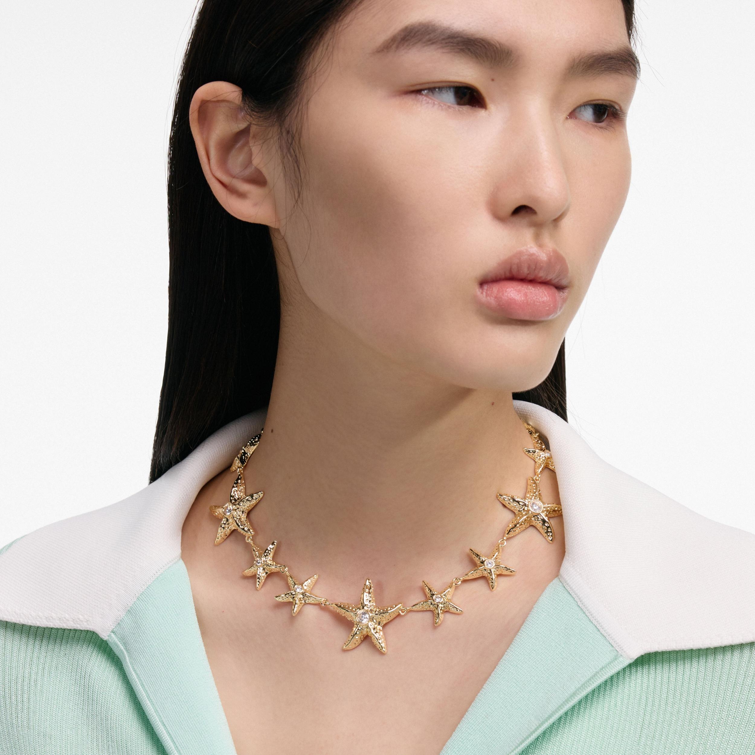 Mottled Gold Sea Star Necklace Product Image