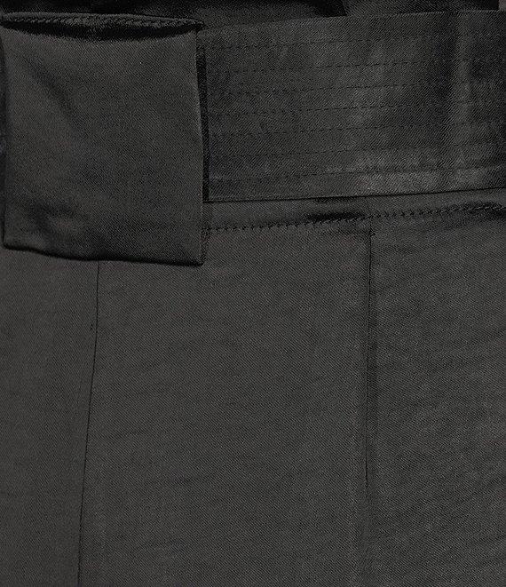 Sugarlips Nyssa Cole Satin High Waist Wide Leg Belted Pants Product Image