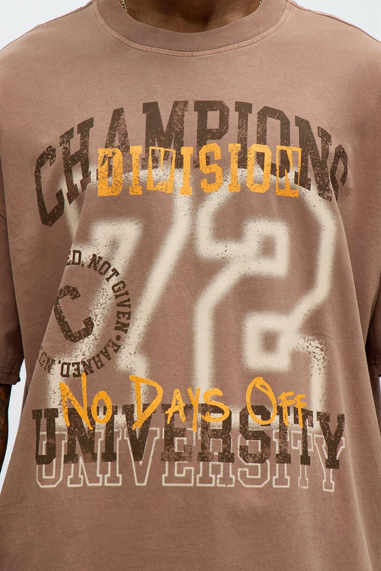 Champions Divisions 72 Oversized Short Sleeve Tee - Brown Male Product Image