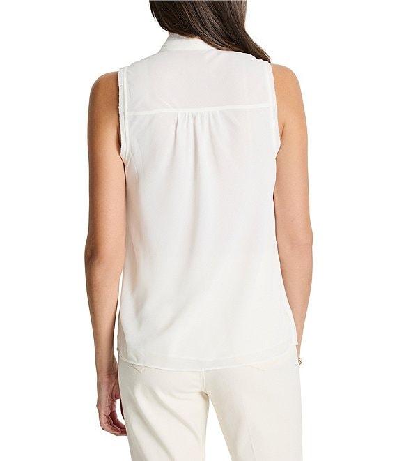 NIC + ZOE Falling Chiffon Woven Ruffle Collar Sleeveless Tank Product Image