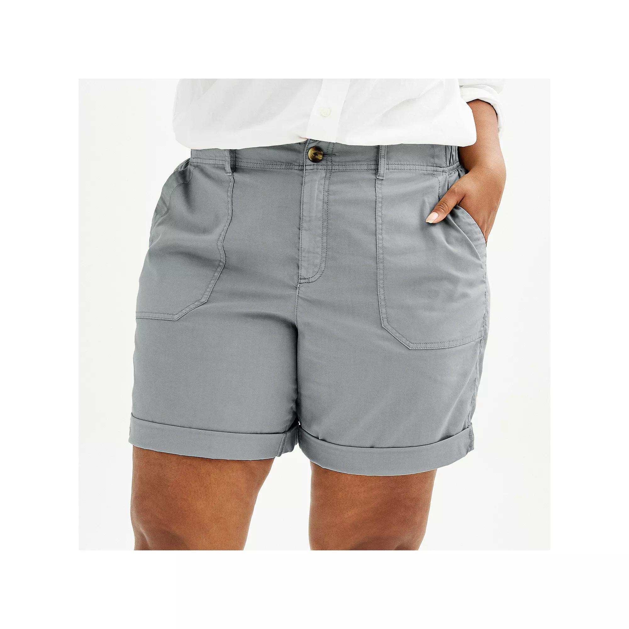 Plus Size Sonoma Goods For Life® Utility Bermuda Shorts, Women's, Size: 3XL, Purple Velvet Product Image