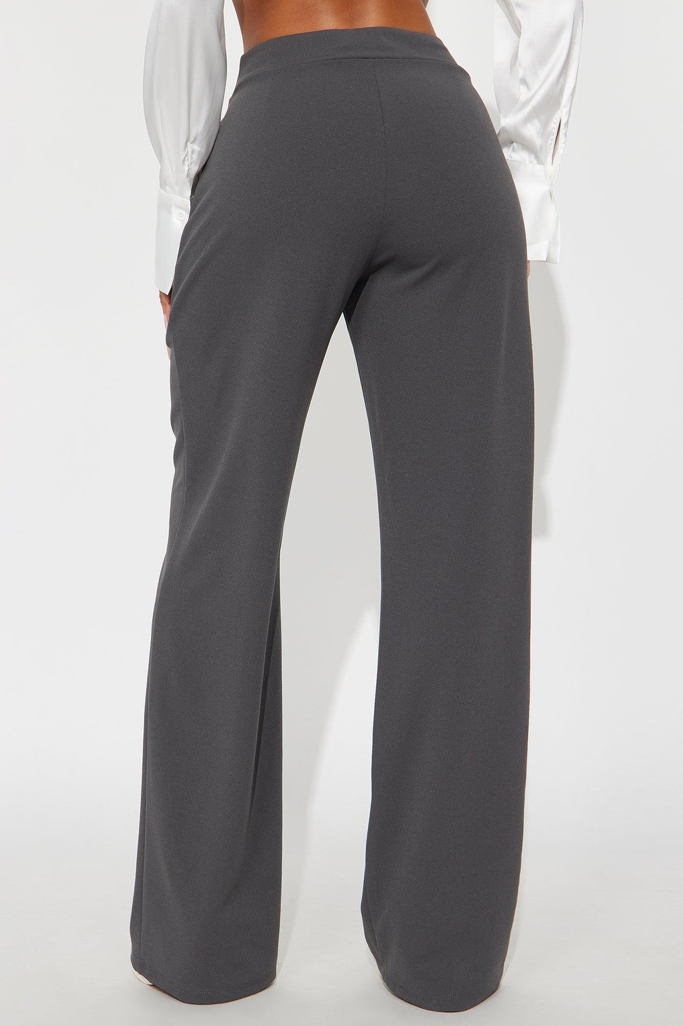 Office Tea Straight Leg Trouser Pant - Charcoal Female Product Image