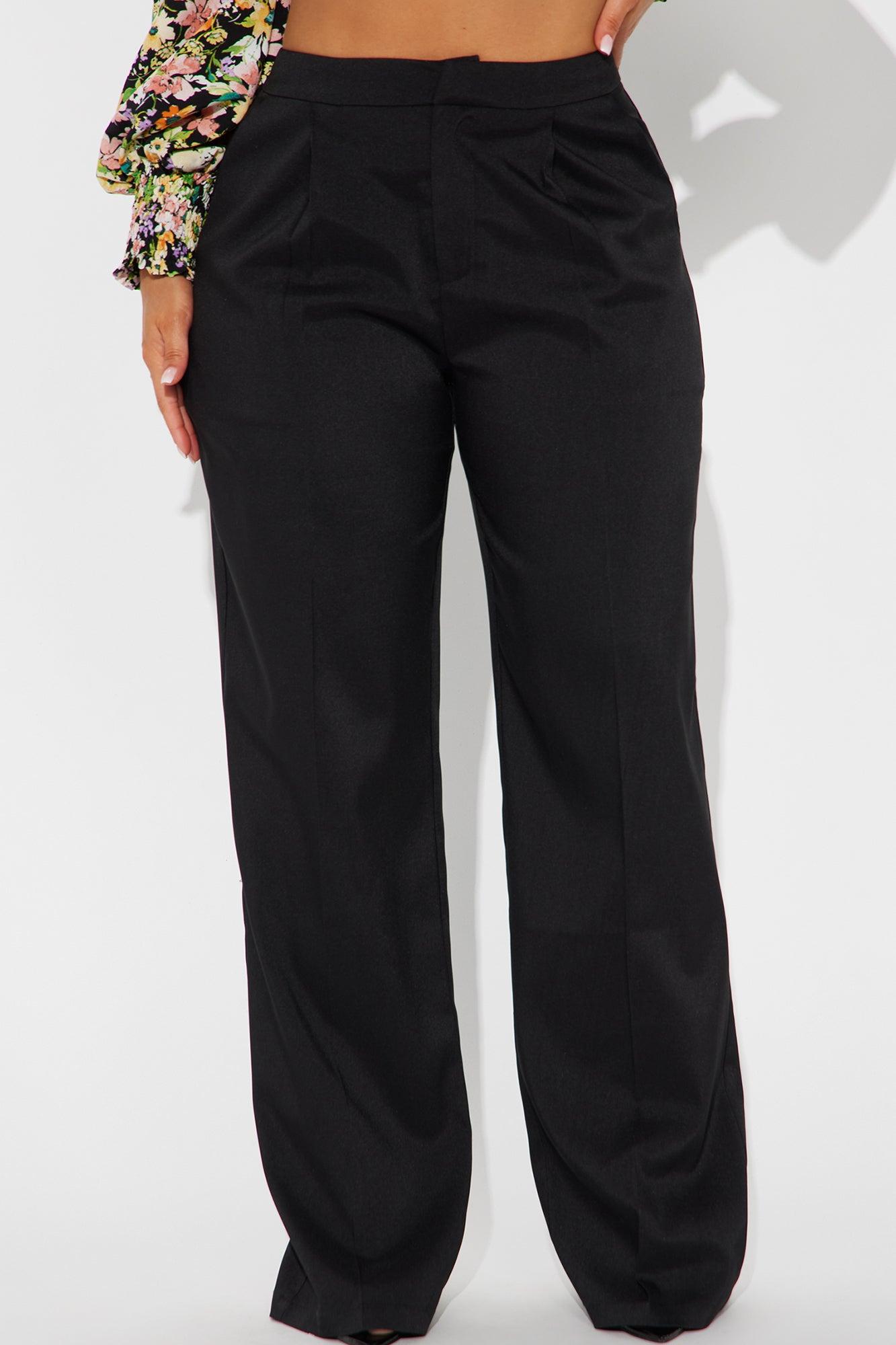 Claire Wide Leg Trouser - Black Product Image