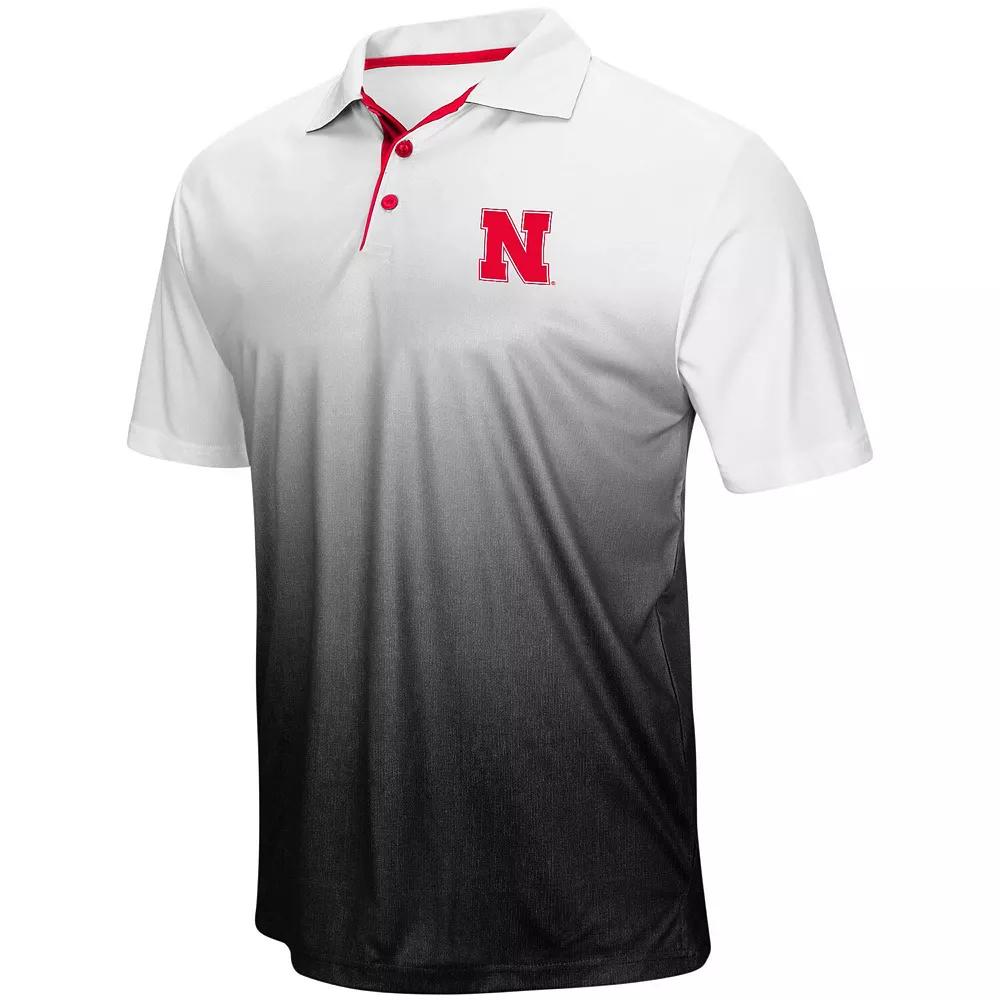 Men's Colosseum Heathered Gray Nebraska Huskers Magic Team Logo Polo, Size: Medium, Grey Product Image