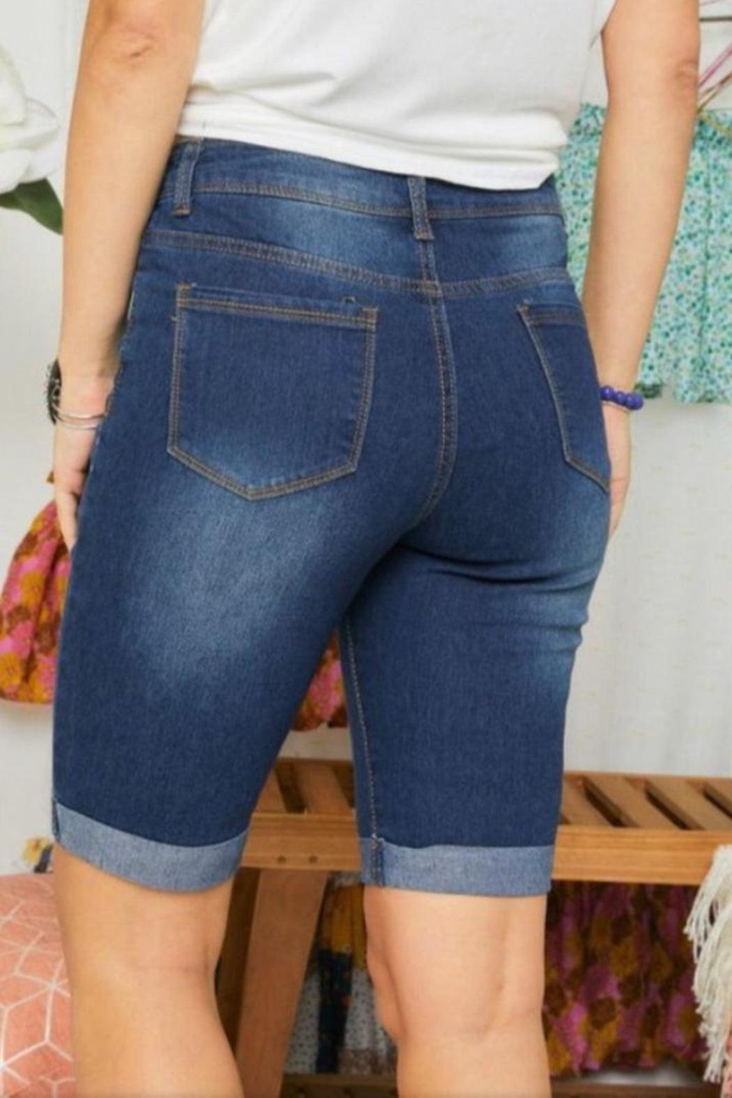 Distressed Boyfriend Shorts Product Image