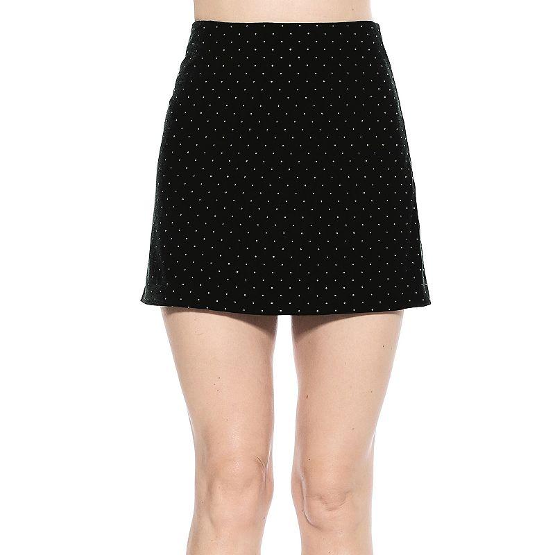 Women's Alexia Admor Finn Velvet Fitted Mini Skirt,  Product Image