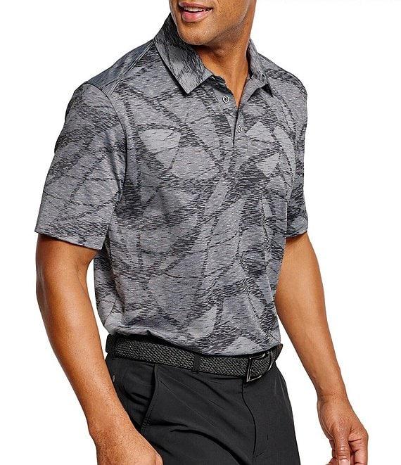 Johnston & Murphy XC4 Performance Stretch Large Geo Print Short Sleeve Polo Shirt Product Image