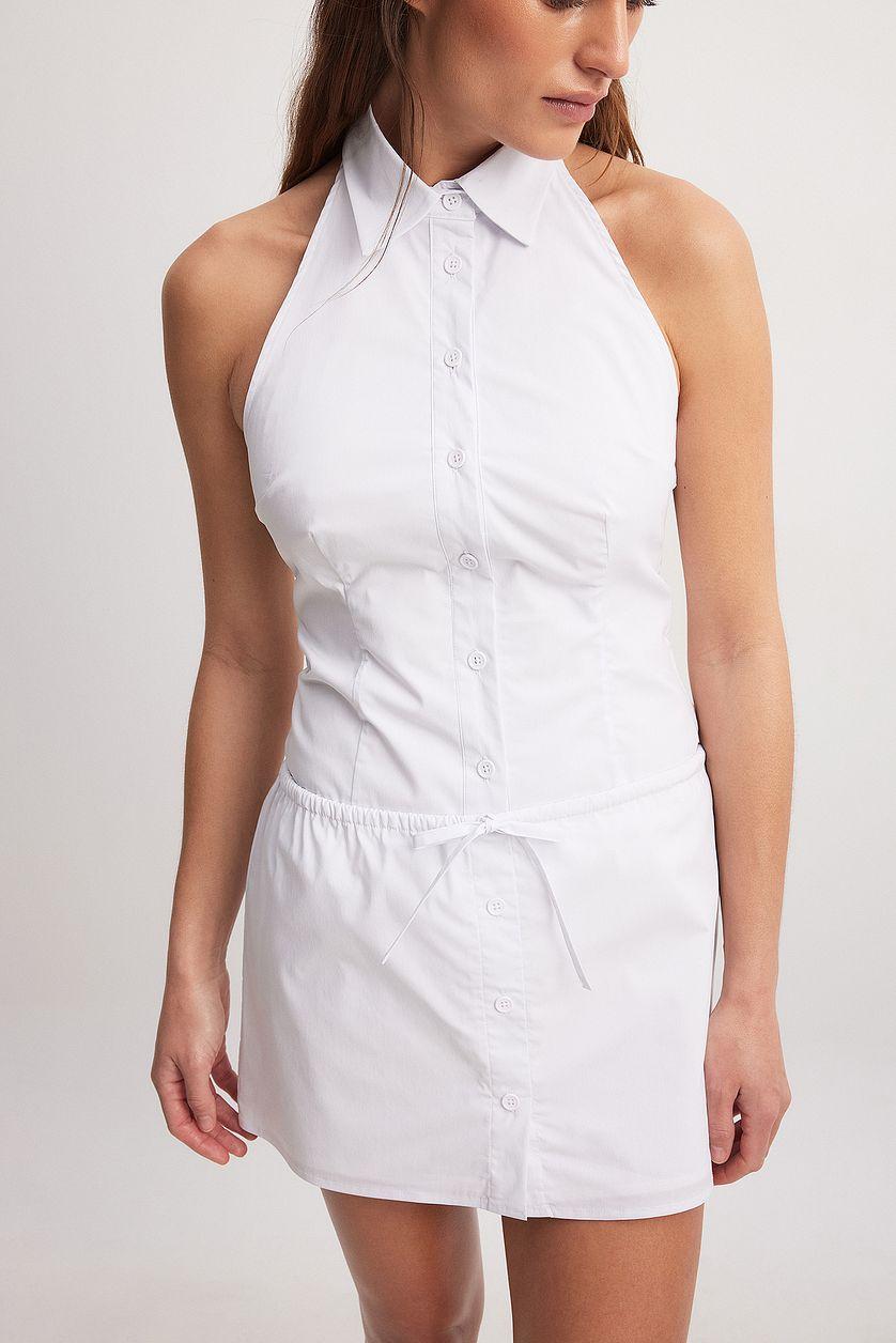 Drawstring Waist Mini Skirt Product Image