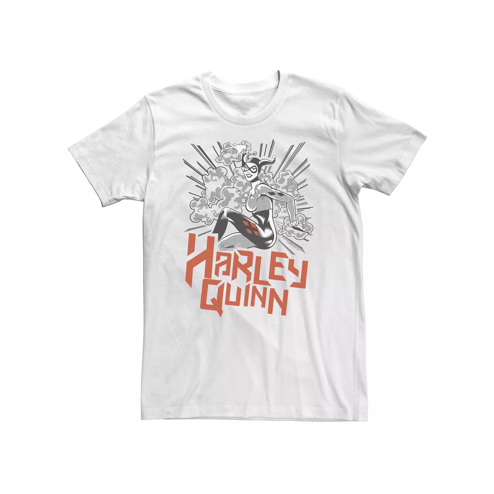 Big & Tall DC Comics Batman Harley Quinn Black & White Color Pop Logo Tee, Men's,  Product Image