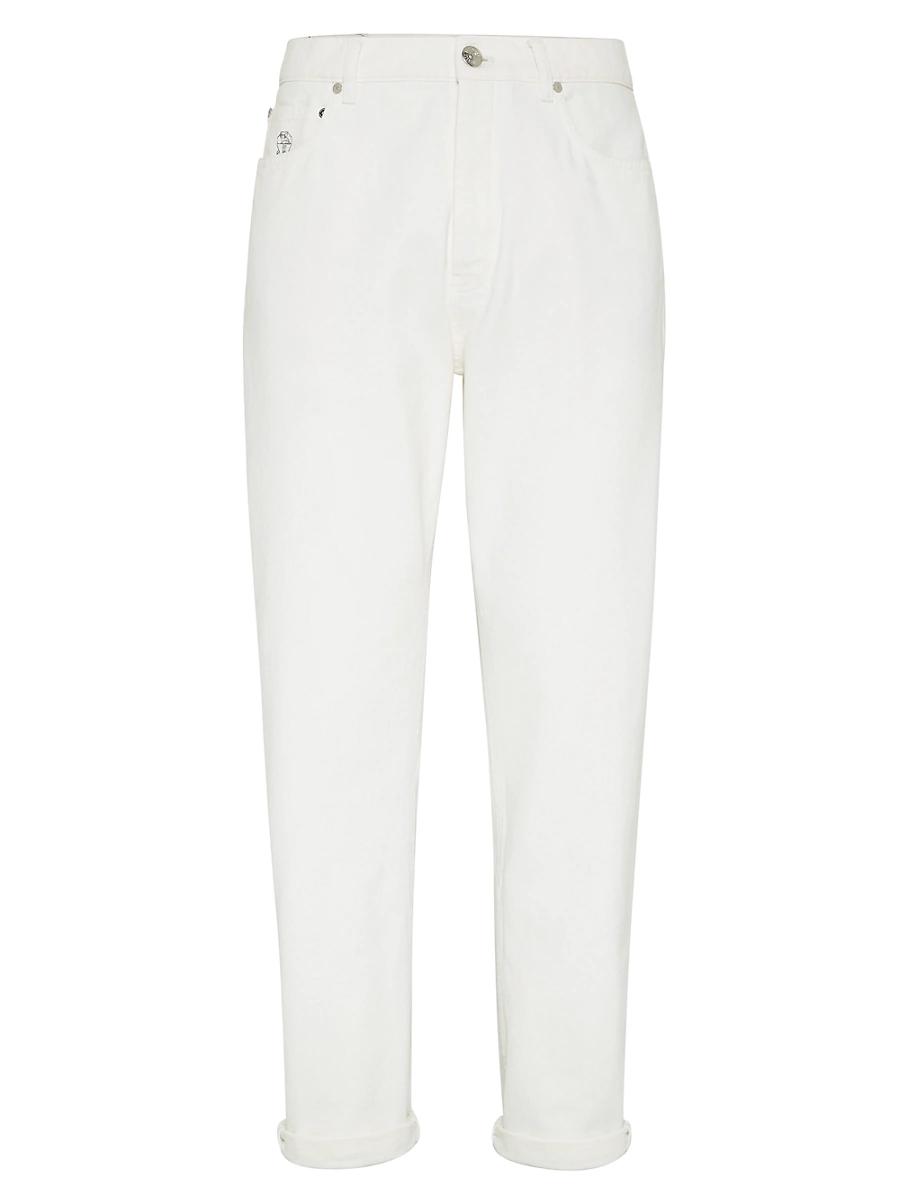 Mens Garment Dyed Iconic Fit Five Pocket Jeans Product Image