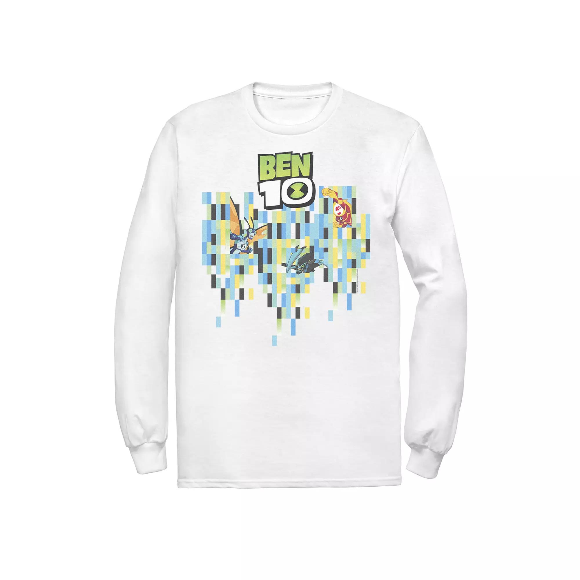 Men's Ben 10 Aliens Pixel Background Tee,  Product Image