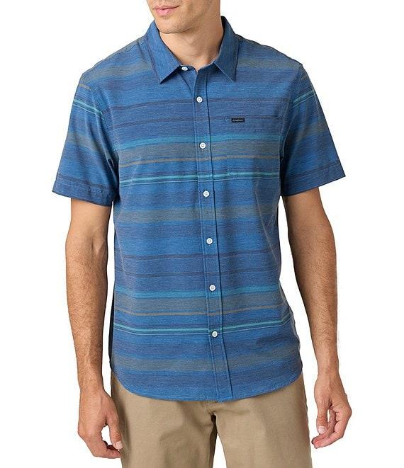 O'Neill TRVLR UPF Traverse Relaxed Fit Short Sleeve Striped Woven Shirt Product Image