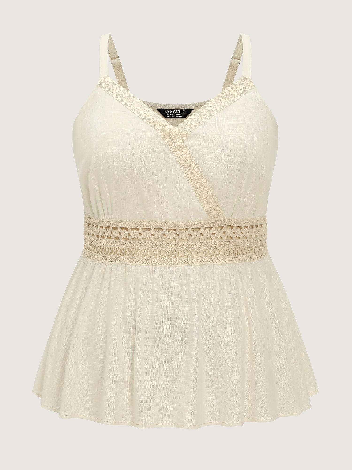 Breathable Contrast Waistline Tank Top Female Product Image