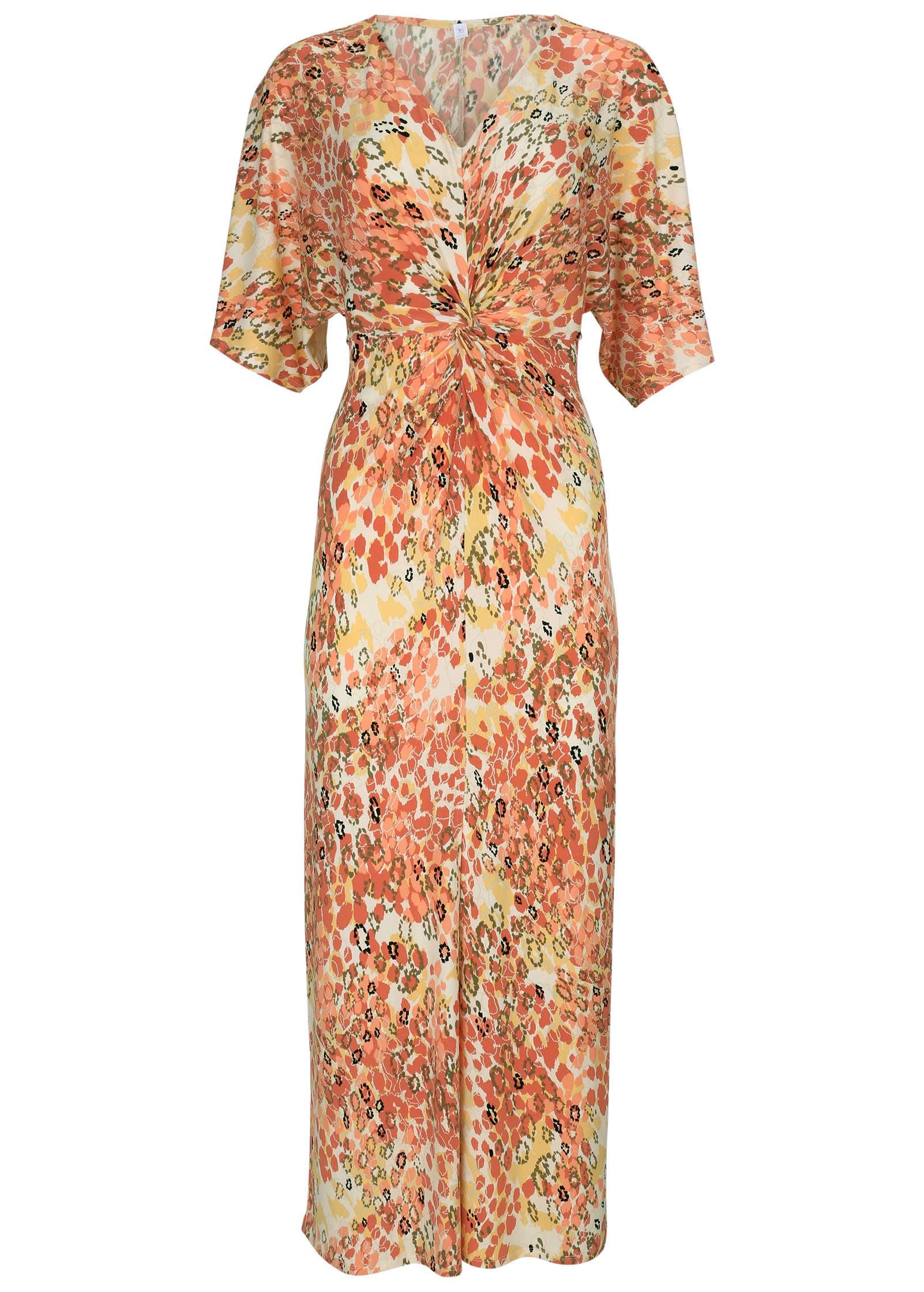 Twist Front Maxi Dress - Leopard Trail Product Image