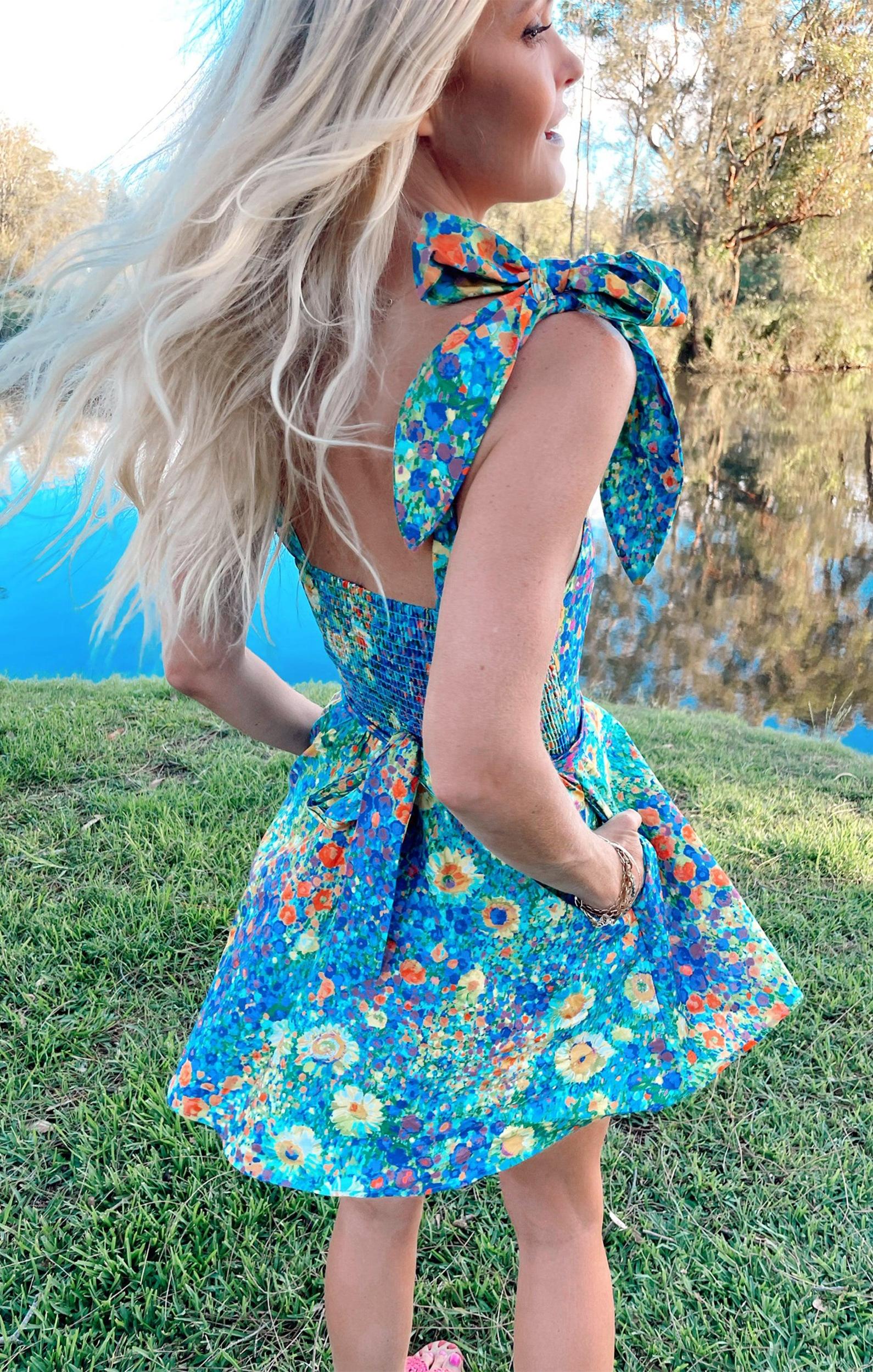 Claire Mini Dress ~ Painterly Petals Product Image