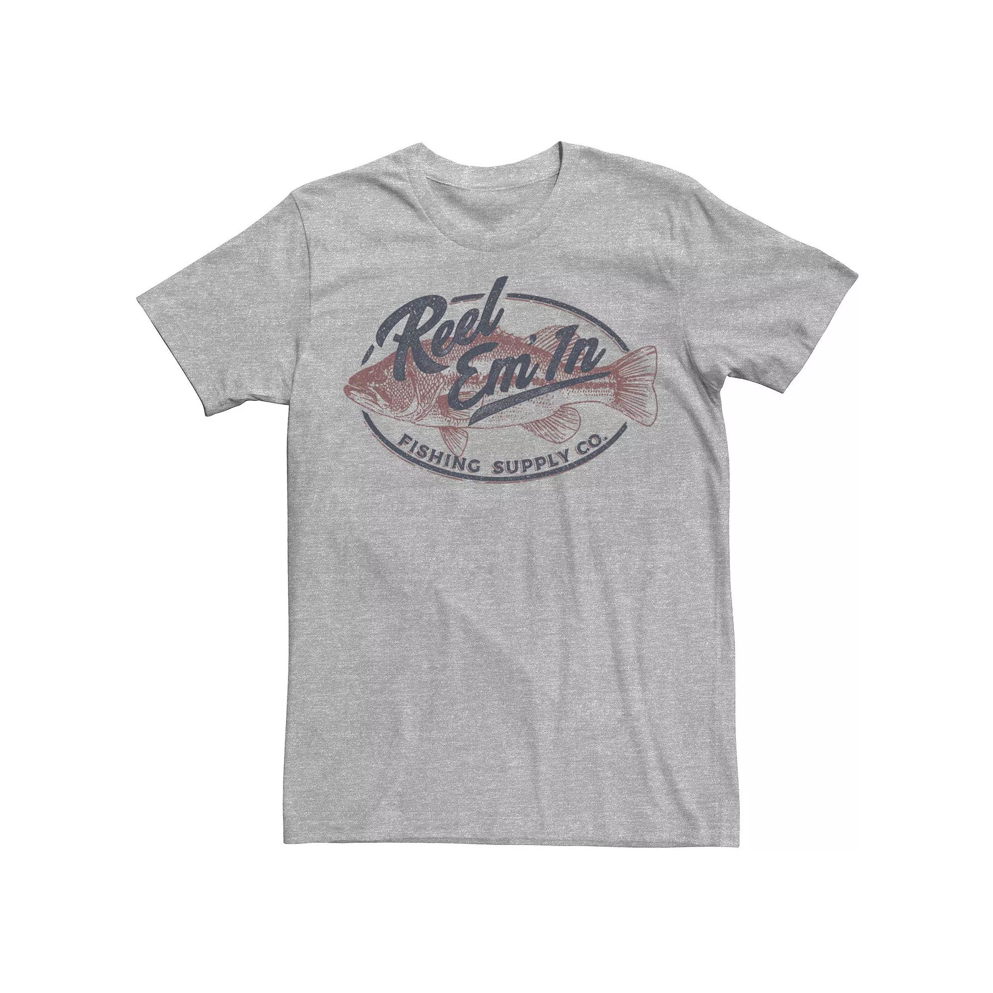 Men's Reel Em' In Fishing Supply Co. Logo Tee, Boy's, Size: Large, Athletic Grey Product Image