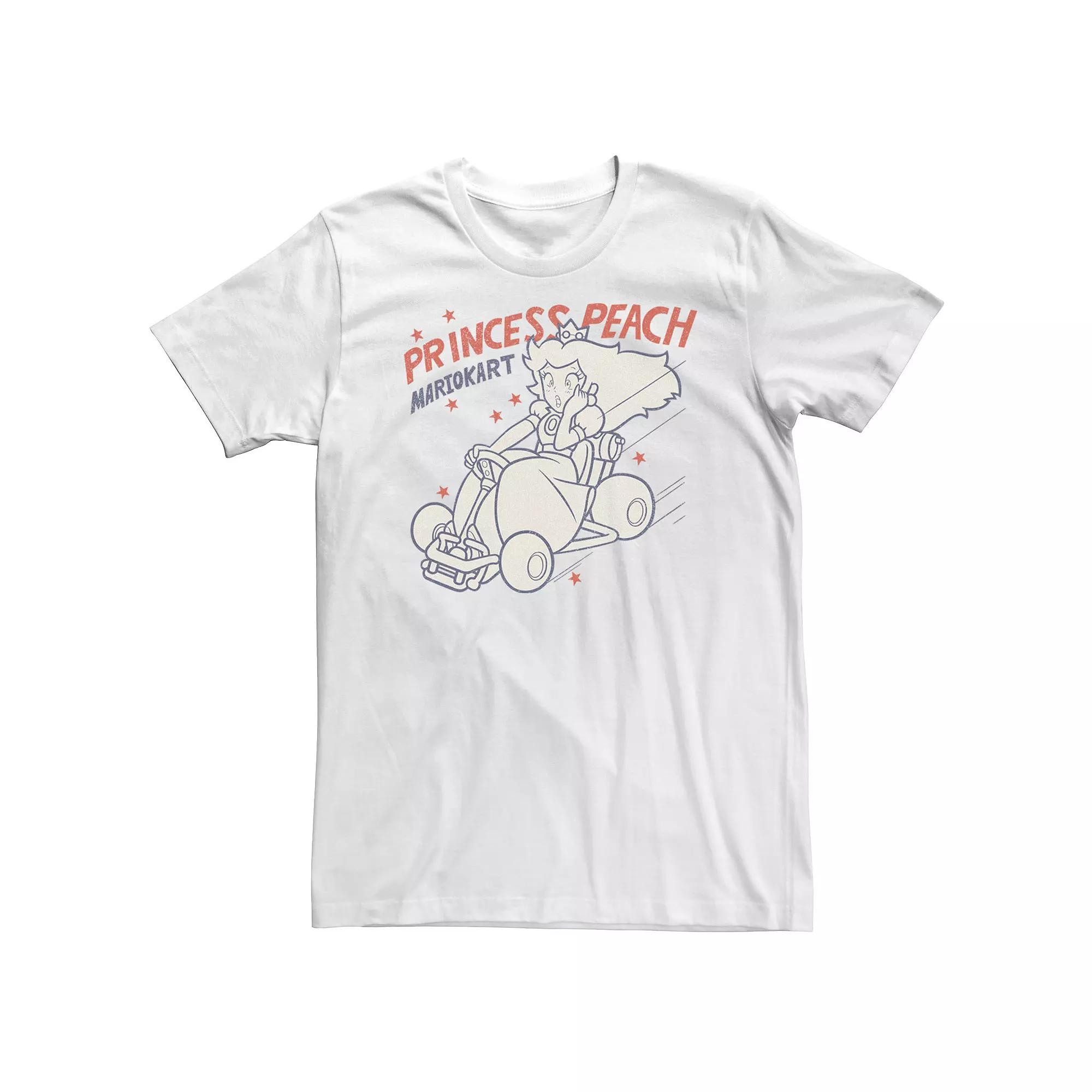 Big & Tall Nintendo Mario Kart Peach Kart Gaming Tee, Men's,  Product Image