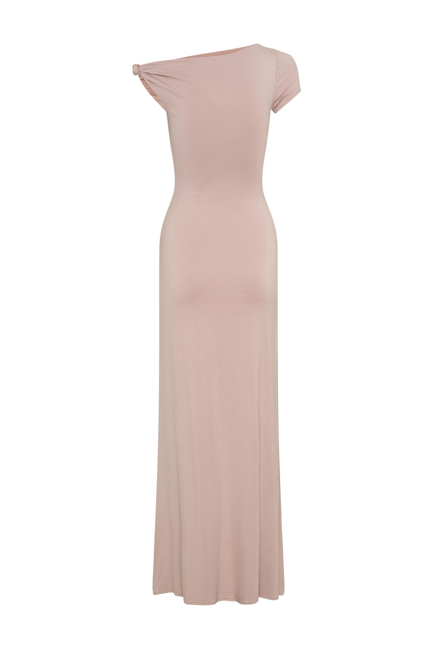 Tamsin Short Sleeve Modal Maxi Dress - Mushroom Product Image