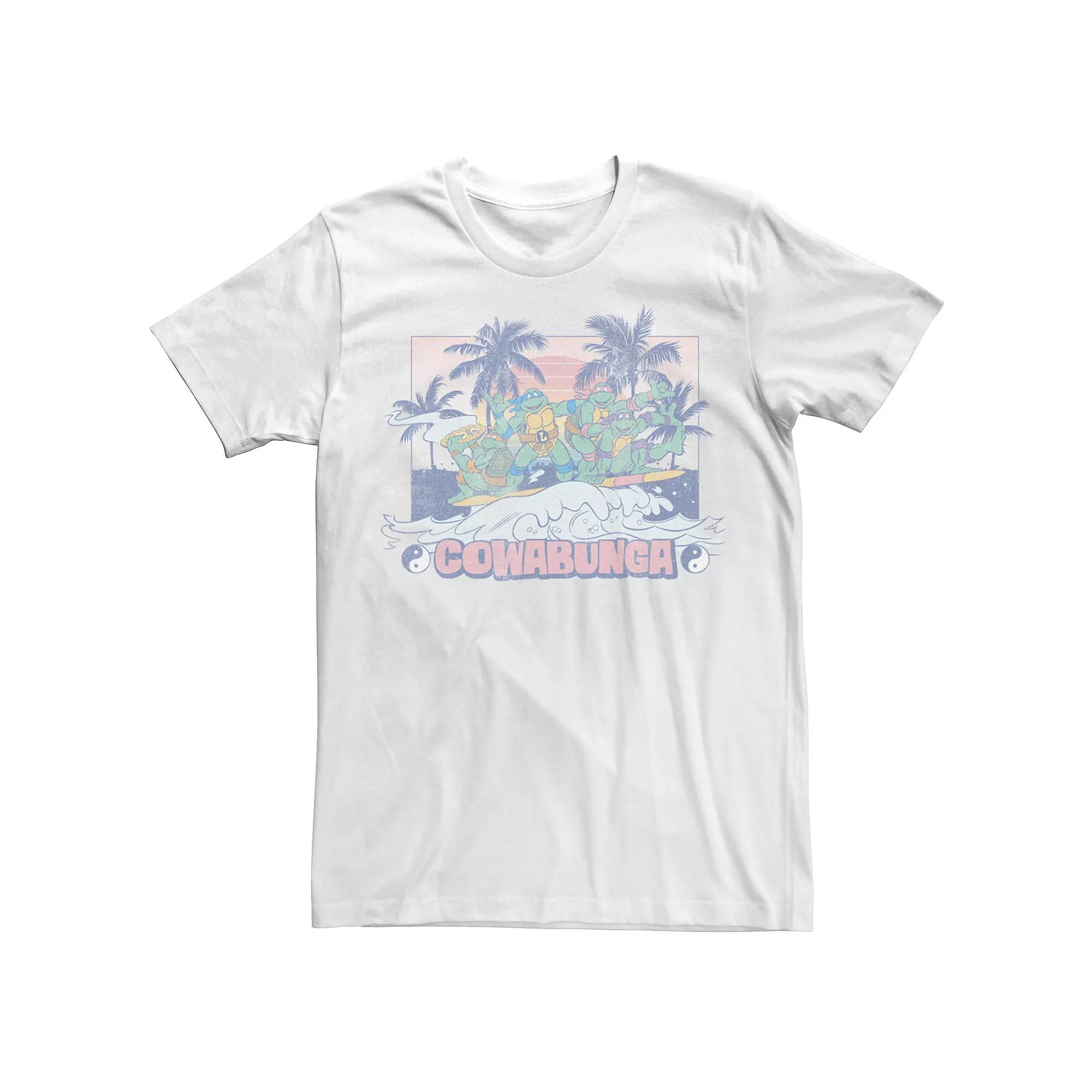 Mens Ninja Turtles Cowabunga Faded Surf Short Sleeve Tee Product Image