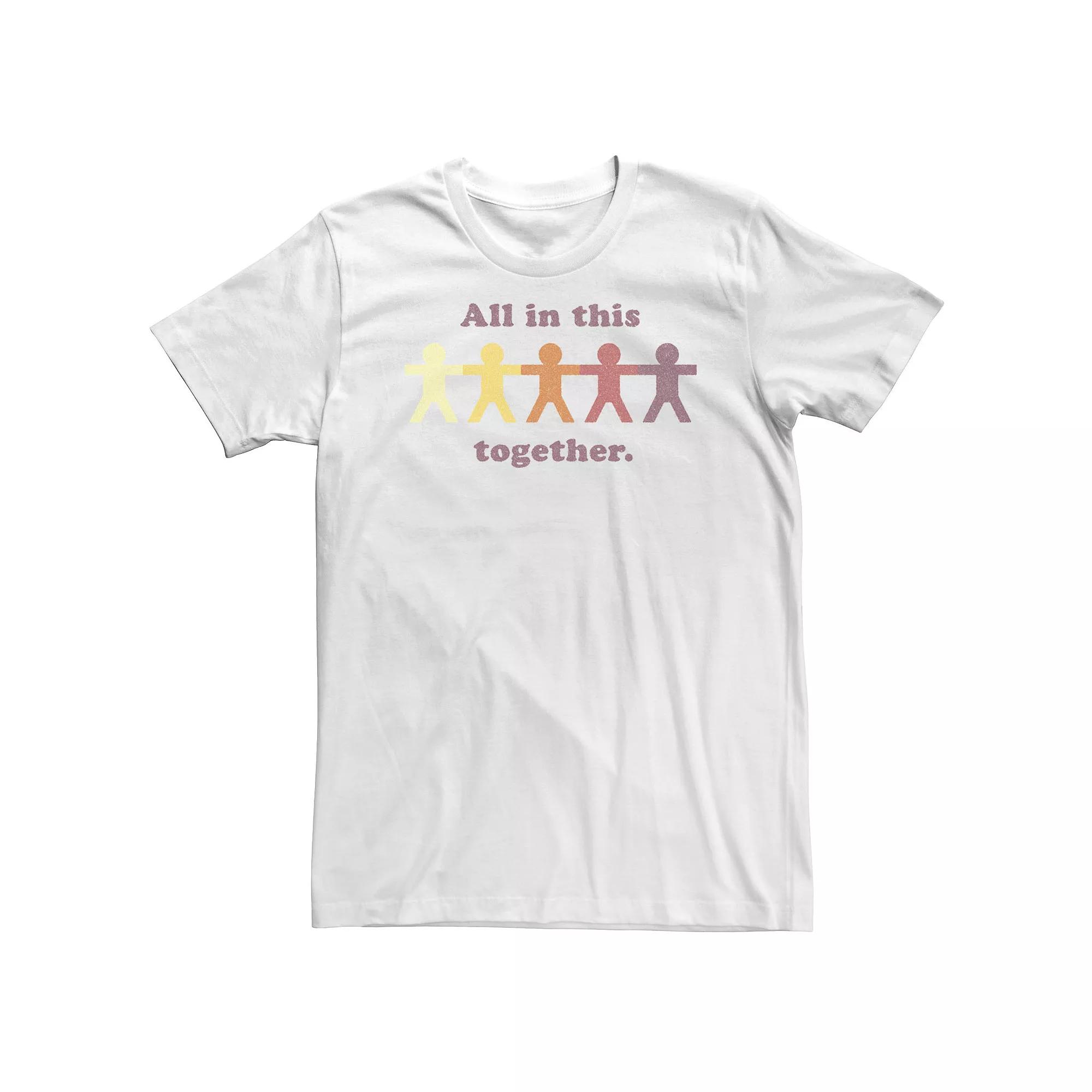 Big & Tall "All In This Together" Cutout Portrait Tee, Men's, Size: 5XL, White Product Image