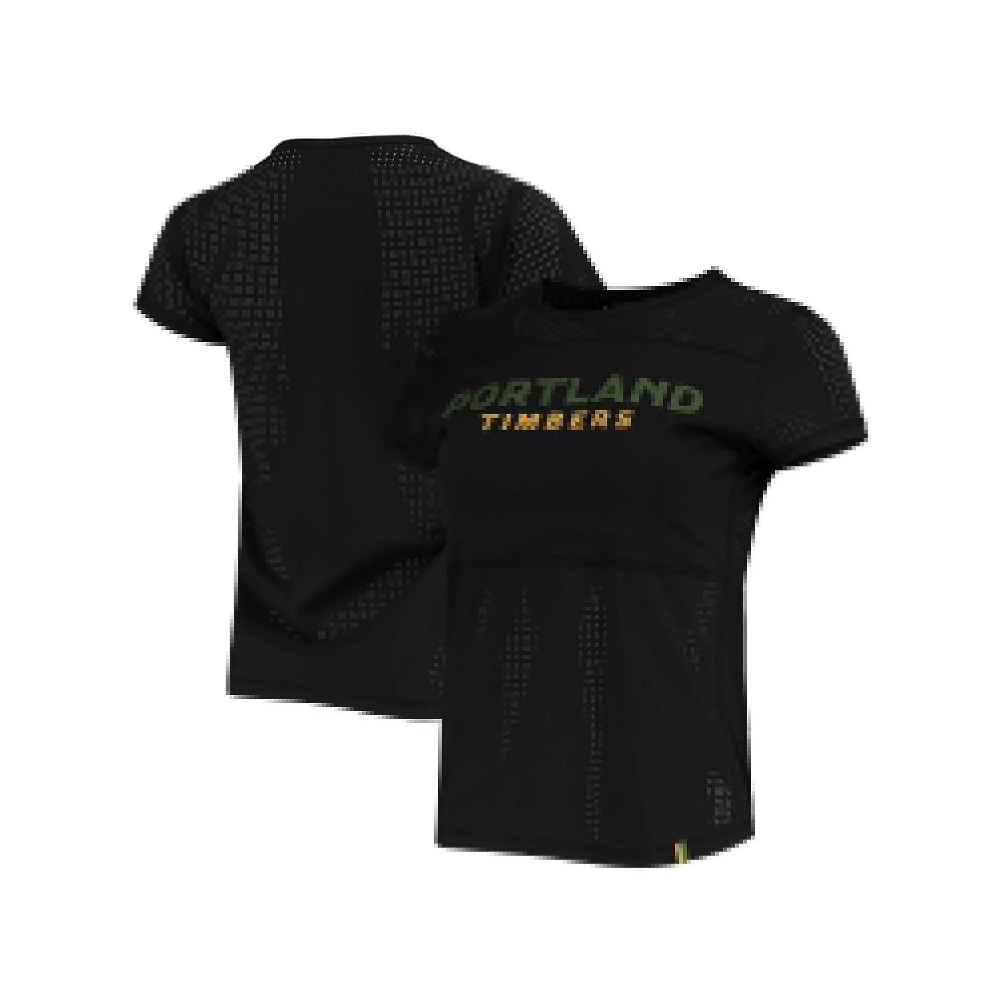Women's The Wild Collective Black Portland Timbers Mesh T-Shirt, Size: Medium Product Image