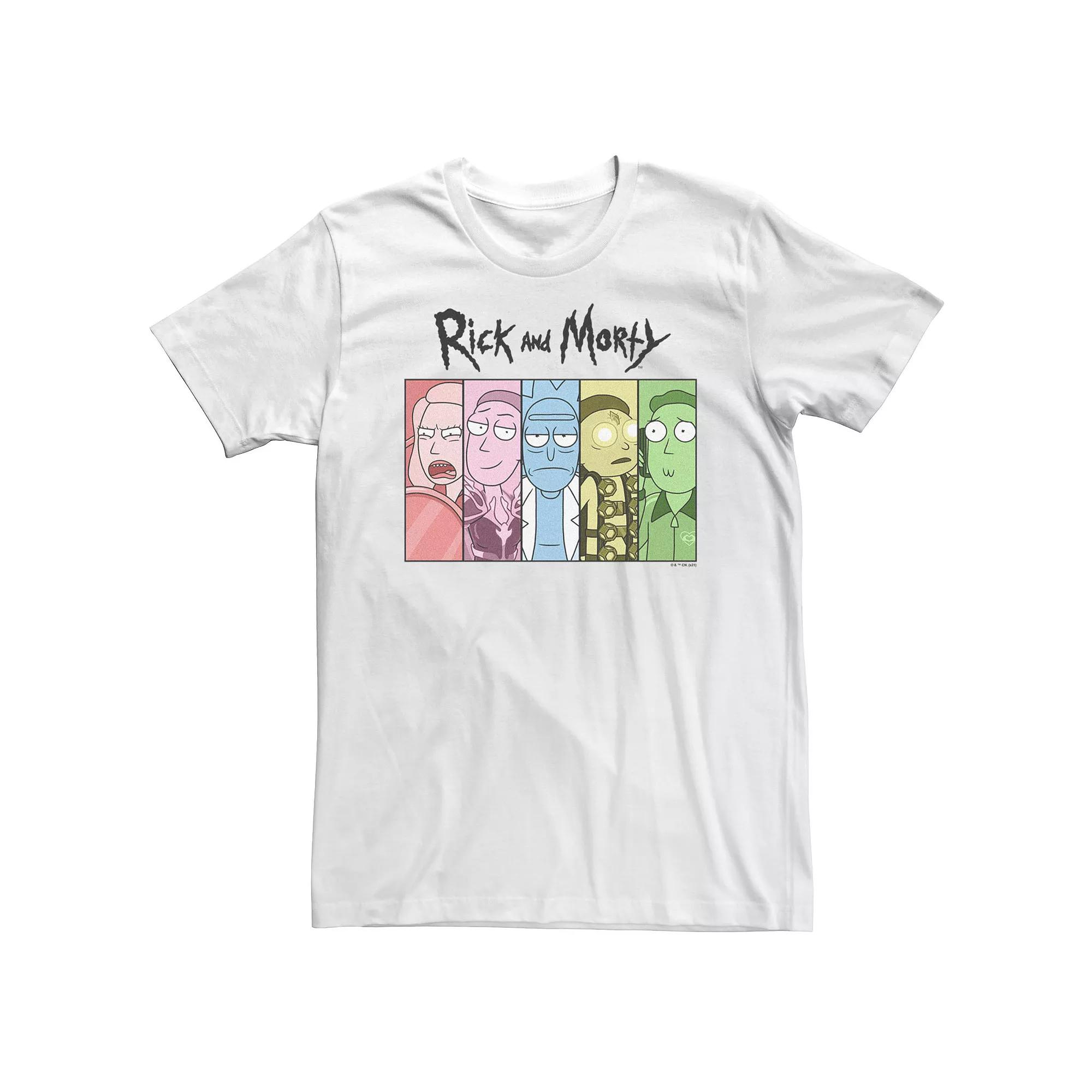 Big & Tall Rick & Morty Scifi Family Boxed Portrait Tee, Men's, Size: 4XL, White Product Image