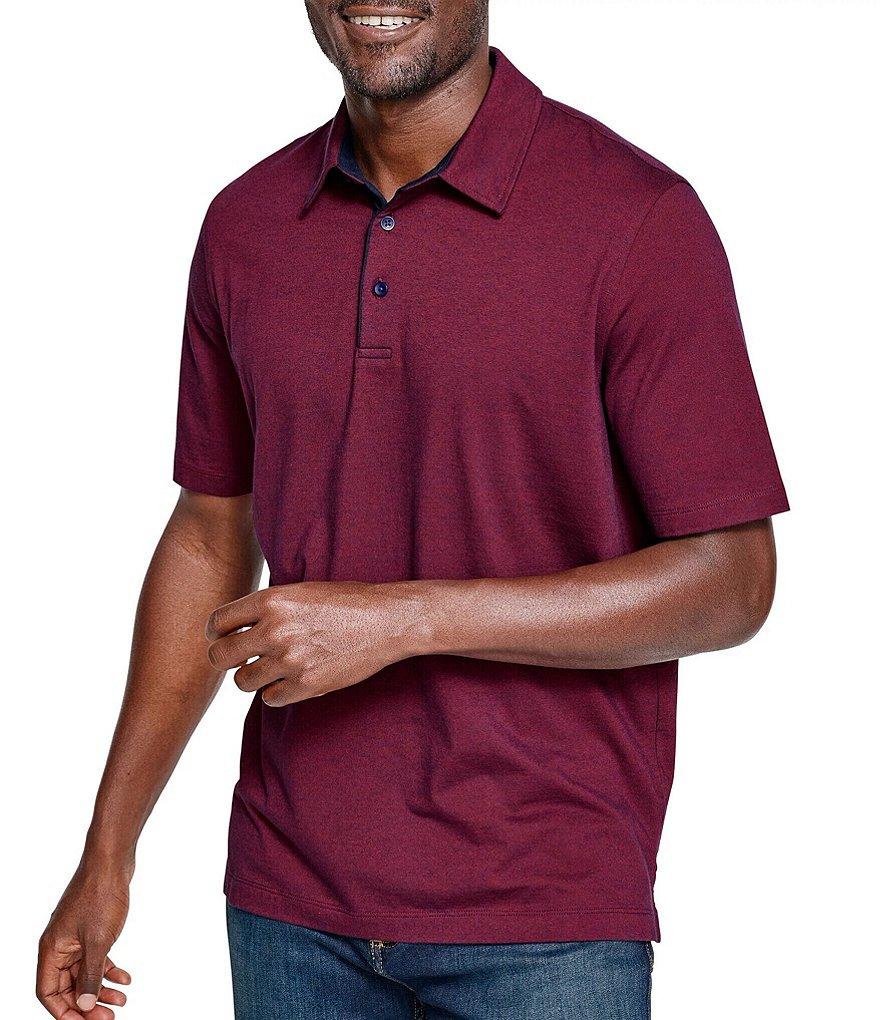 Johnston & Murphy Fine Stripe Short Sleeve Polo Shirt Product Image