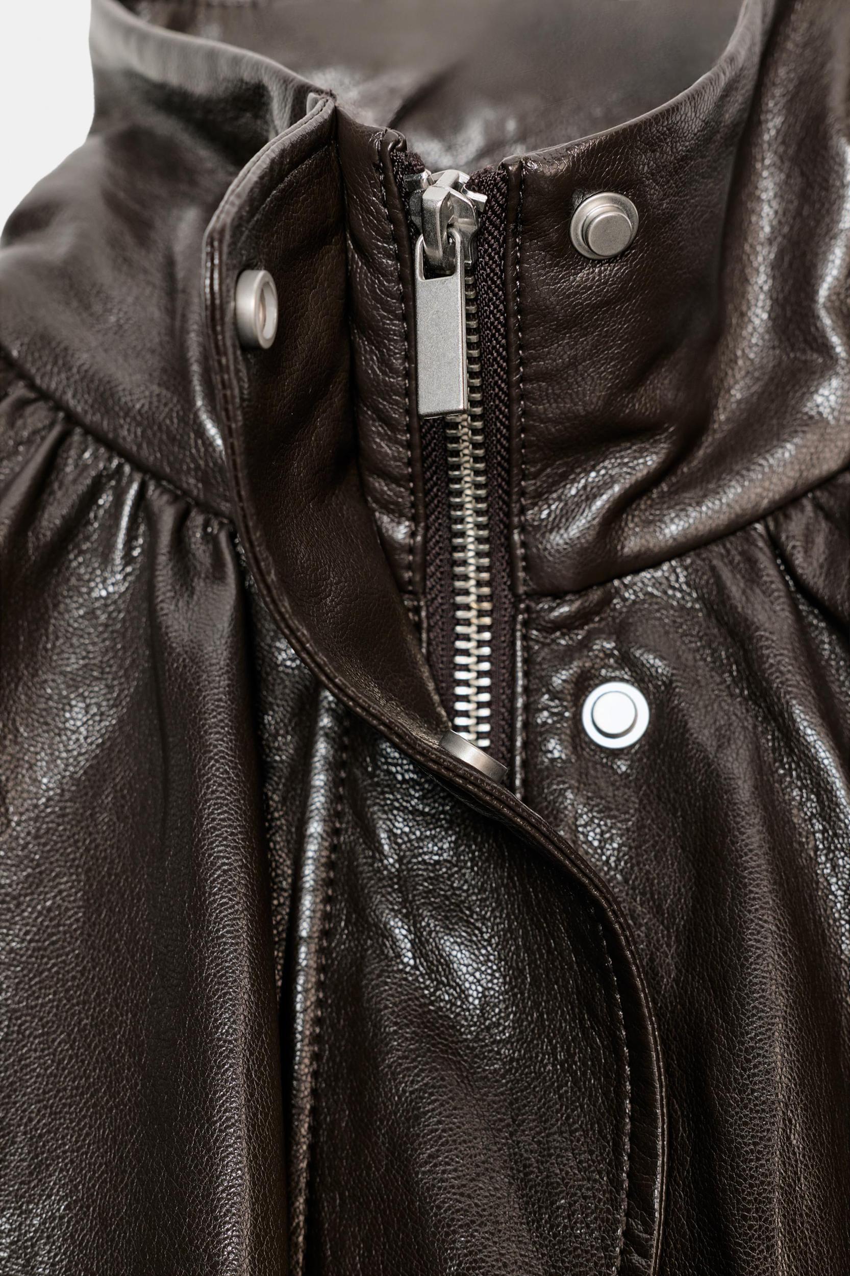 FAUX LEATHER BOMBER JACKET ZW COLLECTION Product Image