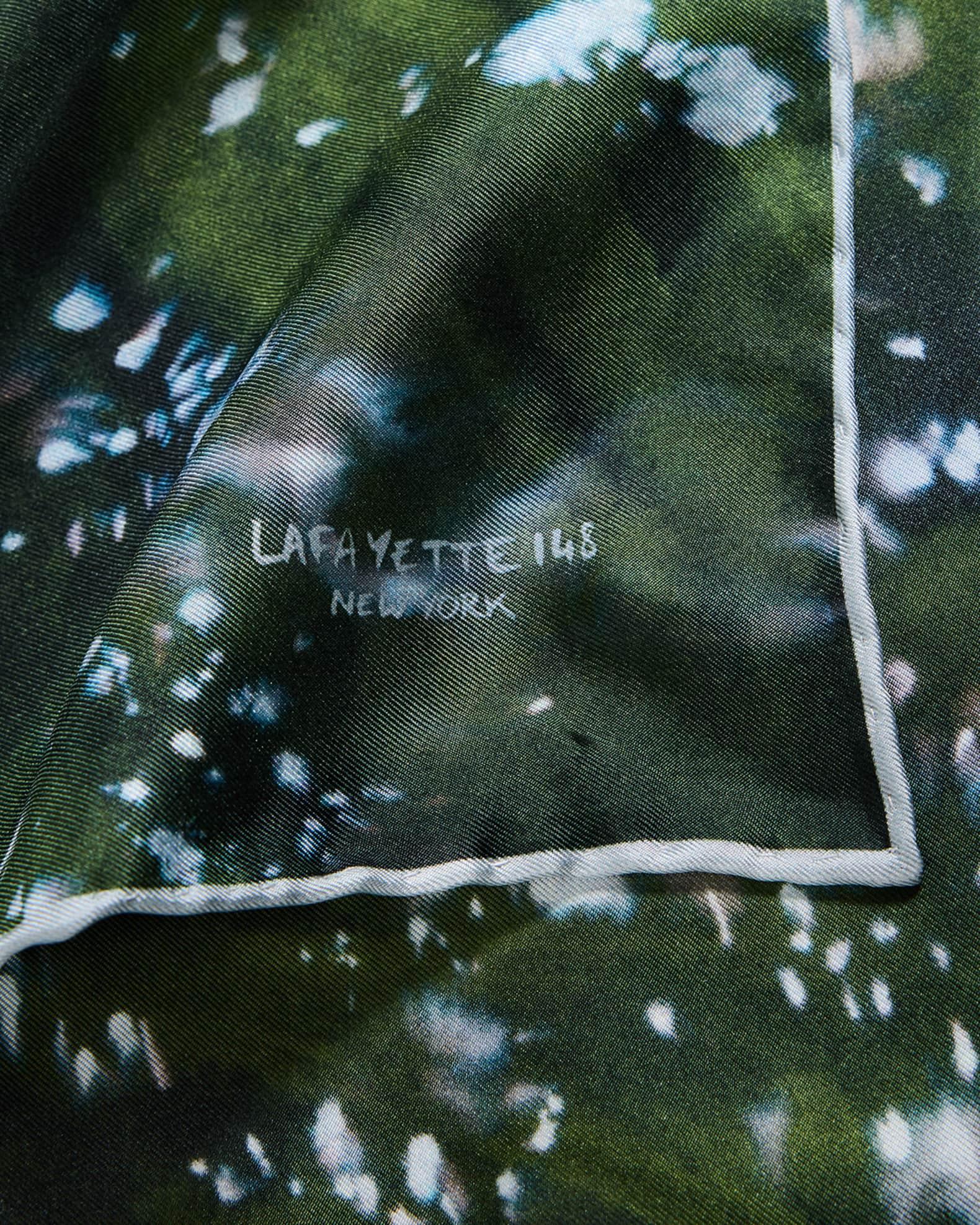 Splattered Glaze Silk Twill Square Scarf Product Image