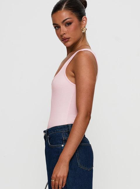 Baseline Rib Bodysuit Pink Product Image