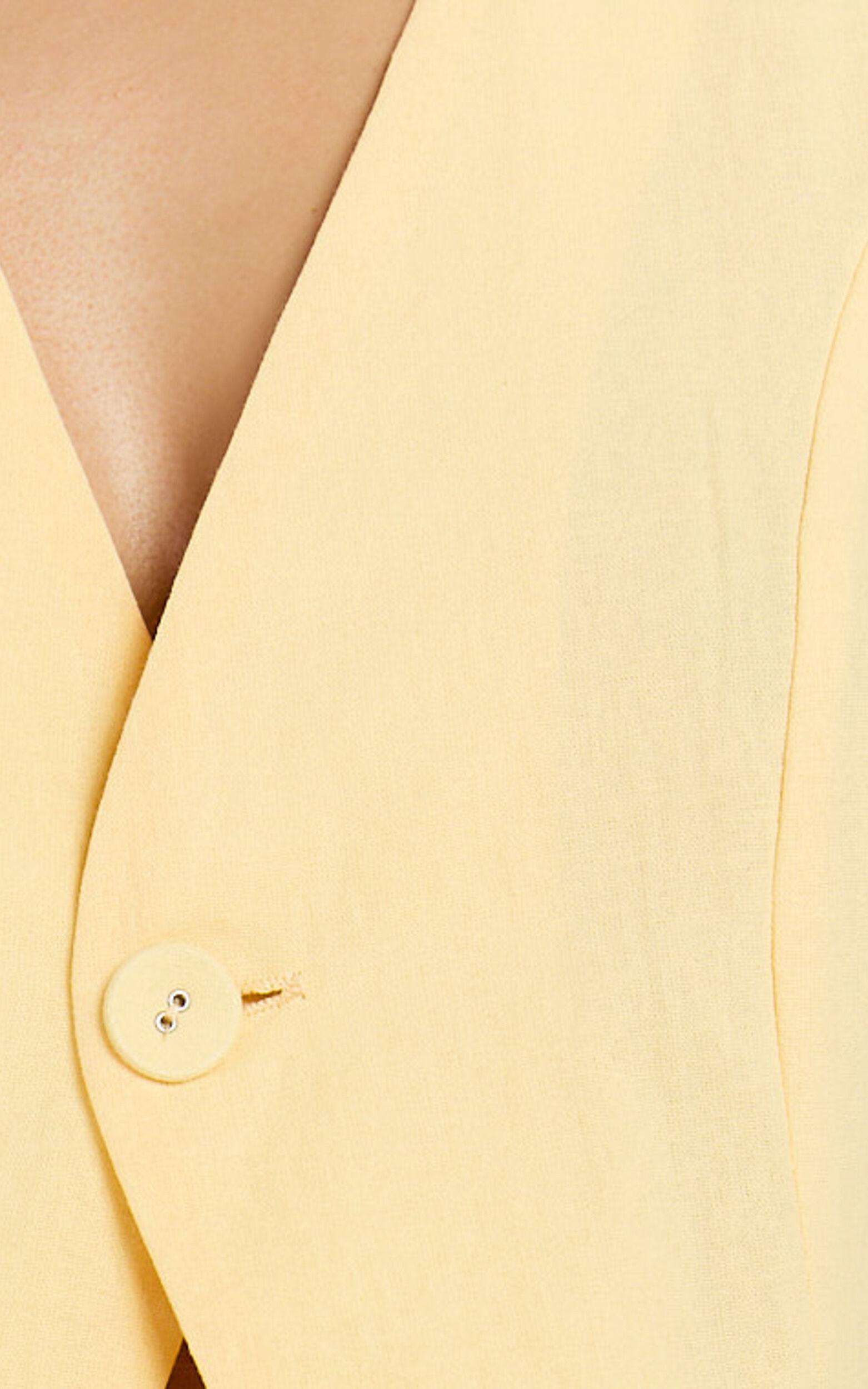 Tonya Two Piece Set - V Neck Sleeveless Top and Shorts Set in Lemon Product Image