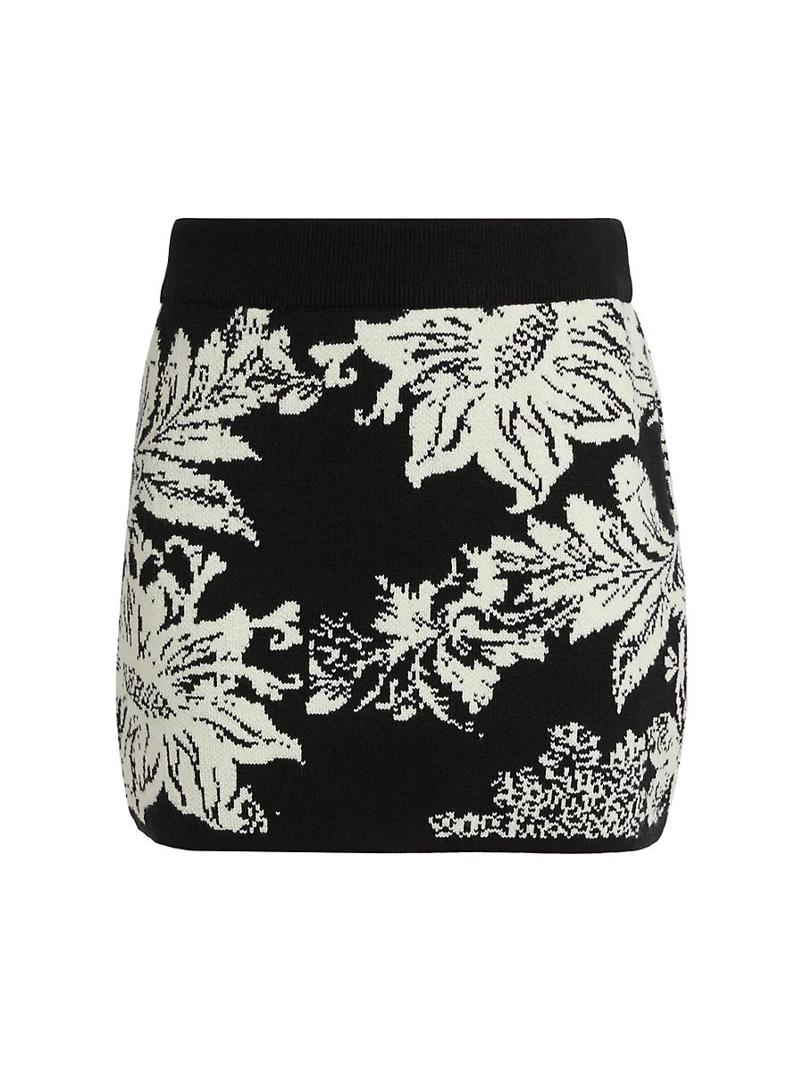 Womens Dea Floral Knit Miniskirt Product Image