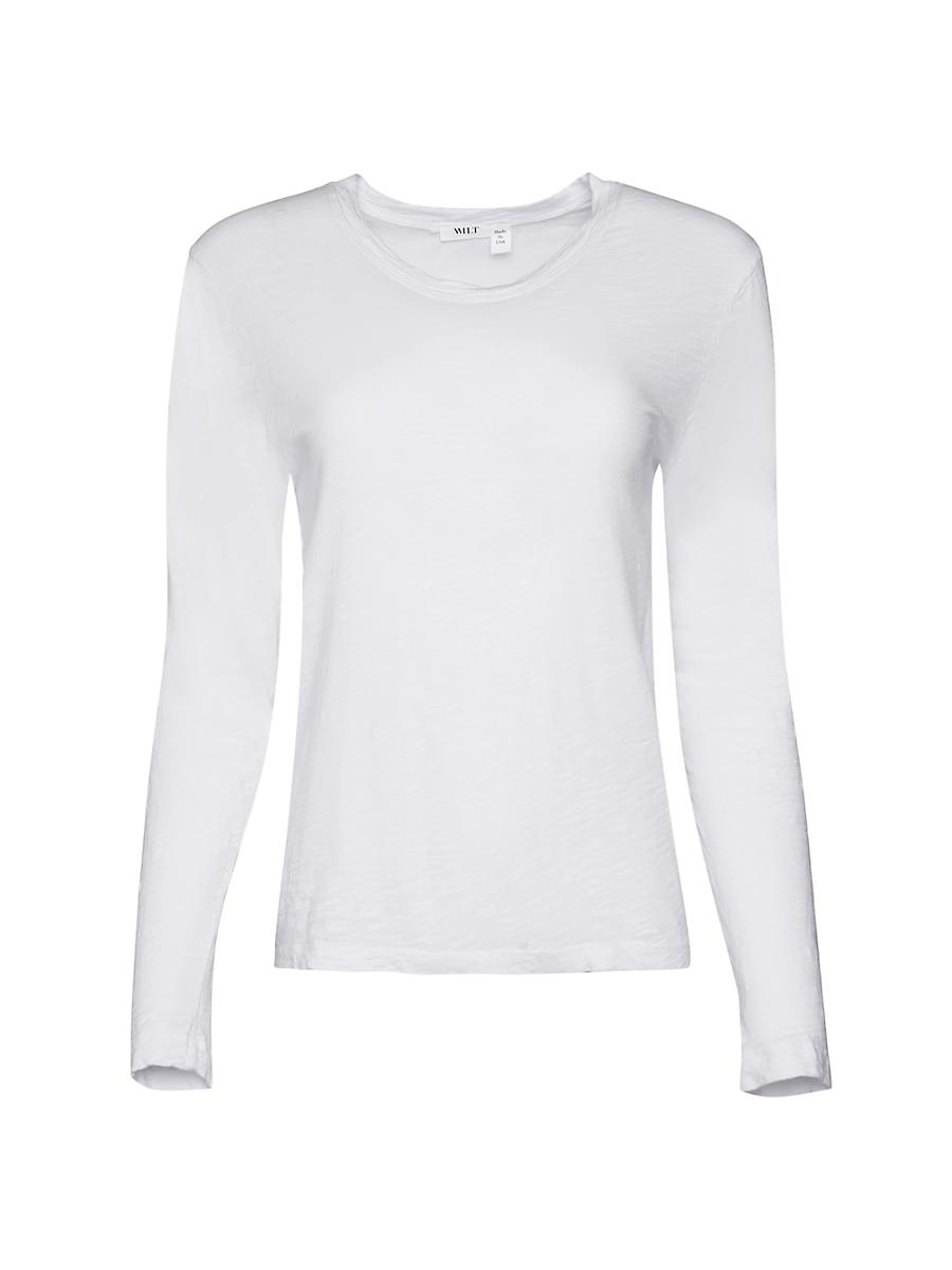 Womens Shrunken Boyfriend Long Sleeve T-Shirt Product Image