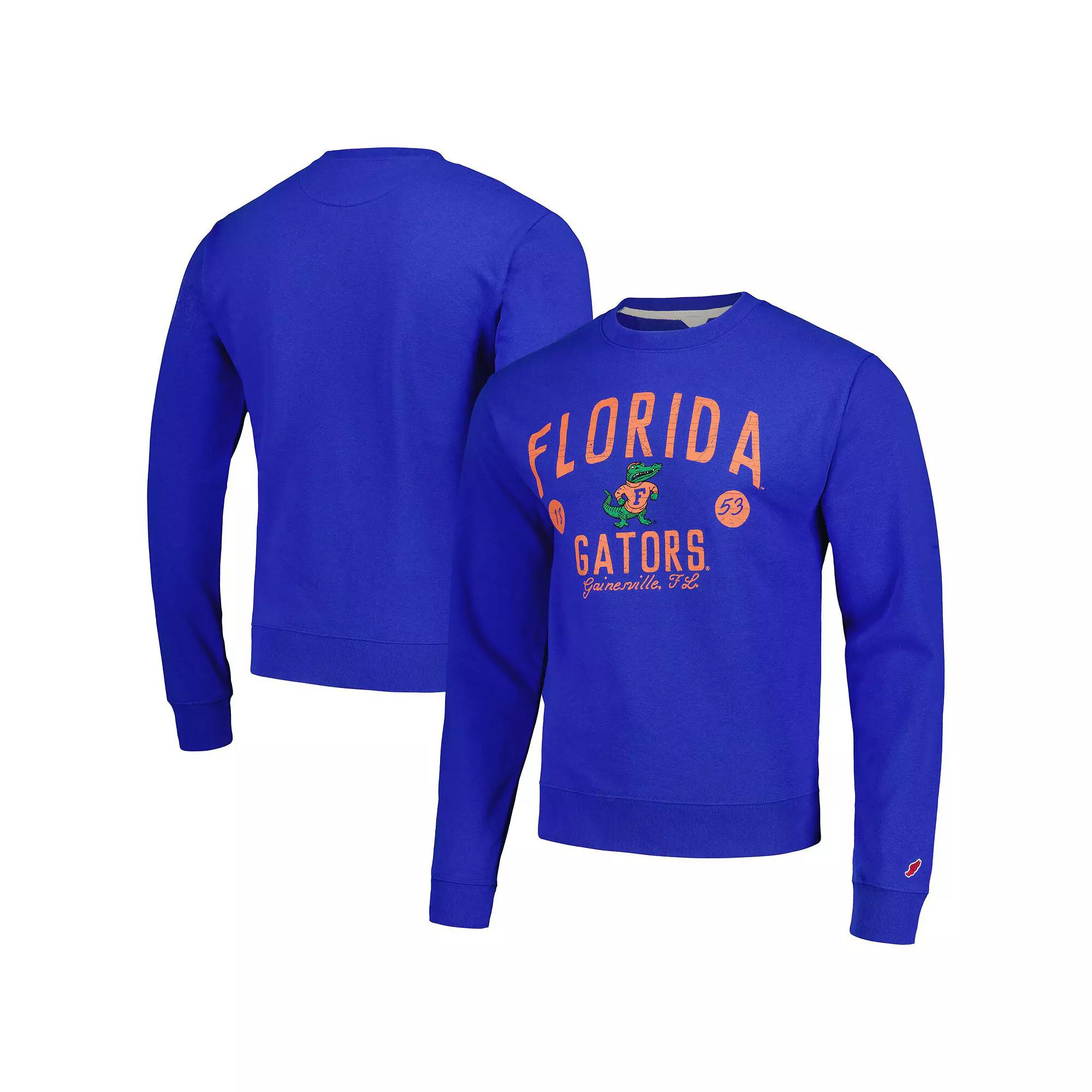 Men's League Collegiate Wear  Royal Florida Gators Bendy Arch Essential Pullover Sweatshirt, Size: 2XL, Blue Product Image