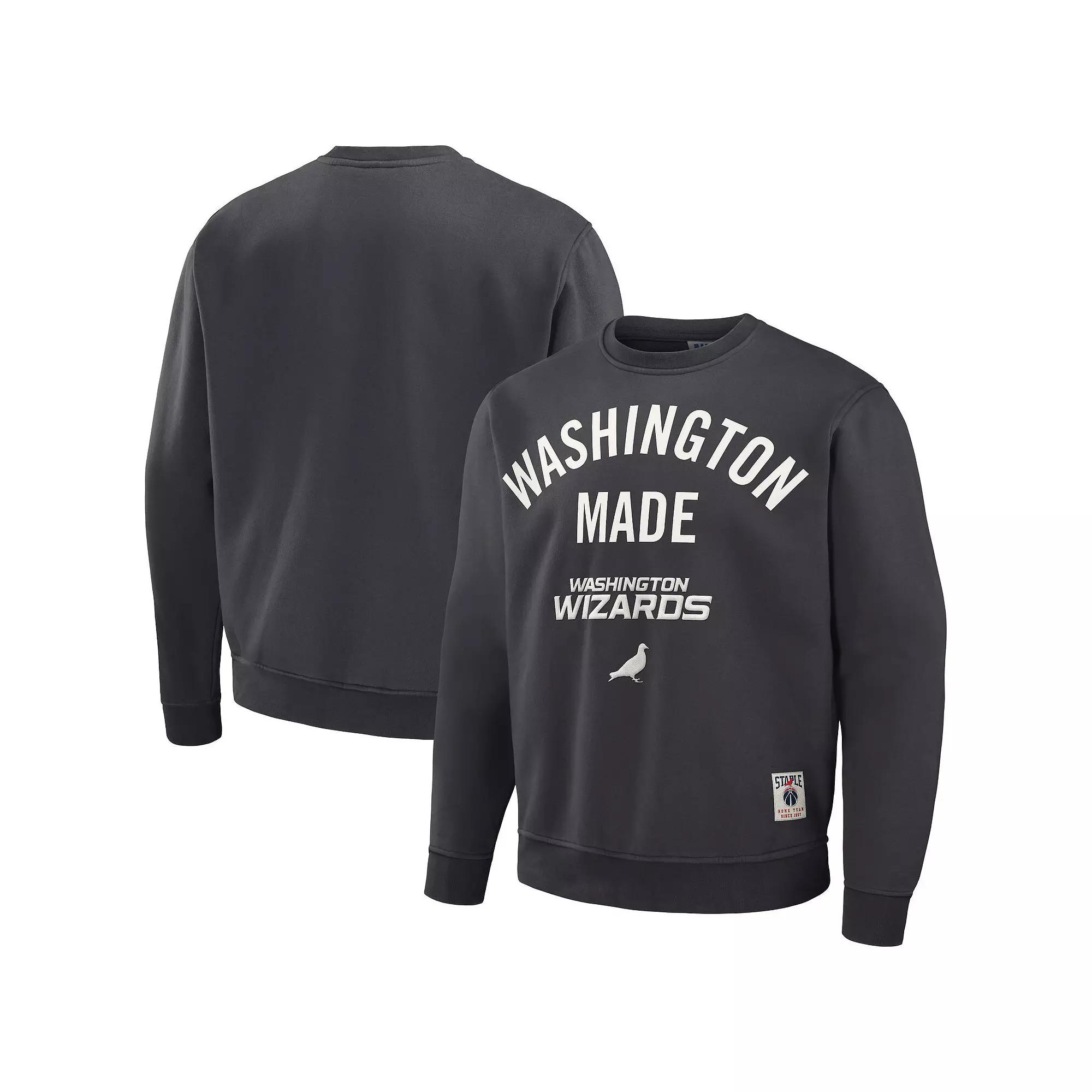 Men's NBA x Staple Anthracite Washington Wizards Plush Pullover Sweatshirt,  Product Image