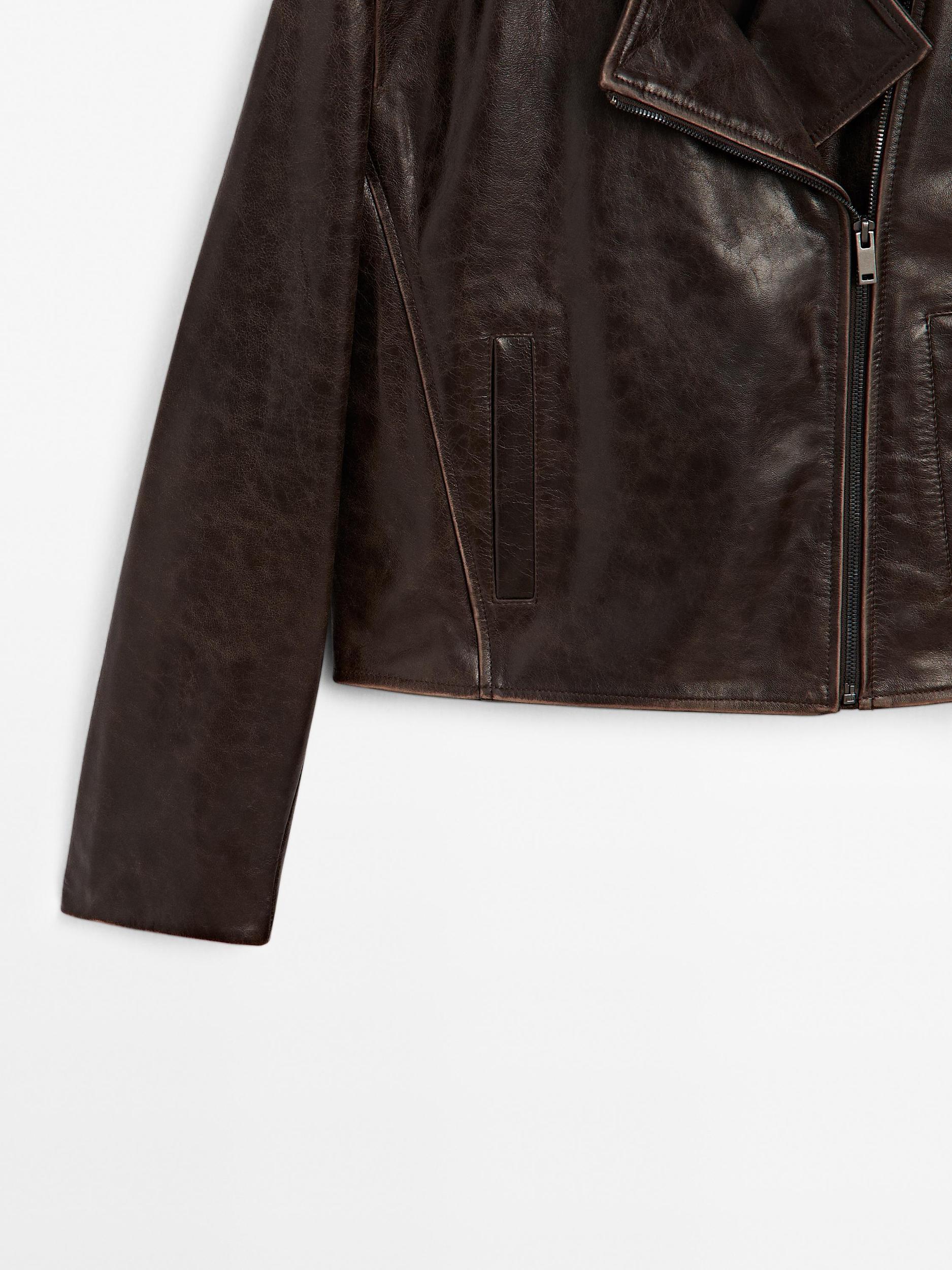 Nappa leather biker jacket Product Image