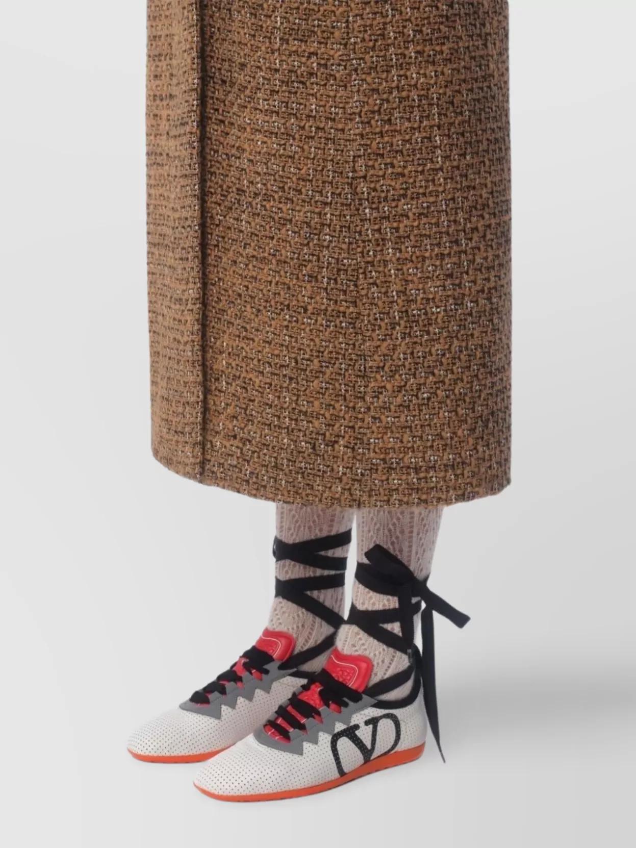 VALENTINO GARAVANI Chromathon Low-top Sneakers In Perforated Leather In Multi Product Image