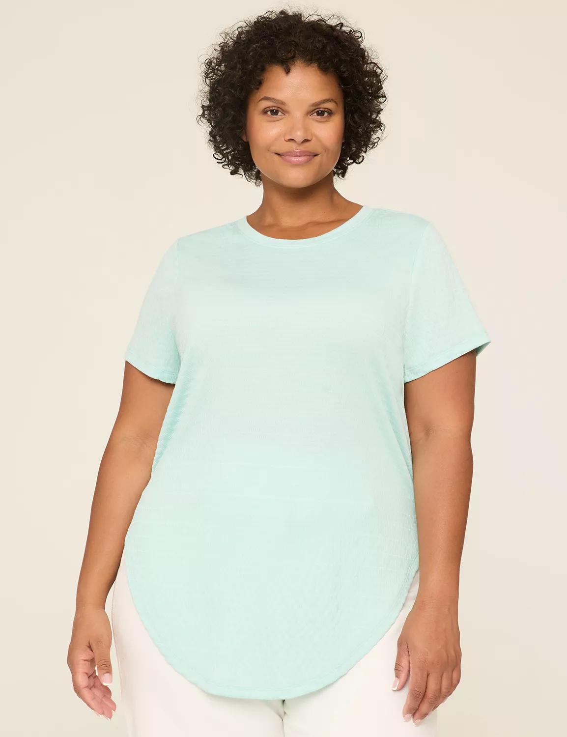 Swing Crew-Neck Textured Top Product Image