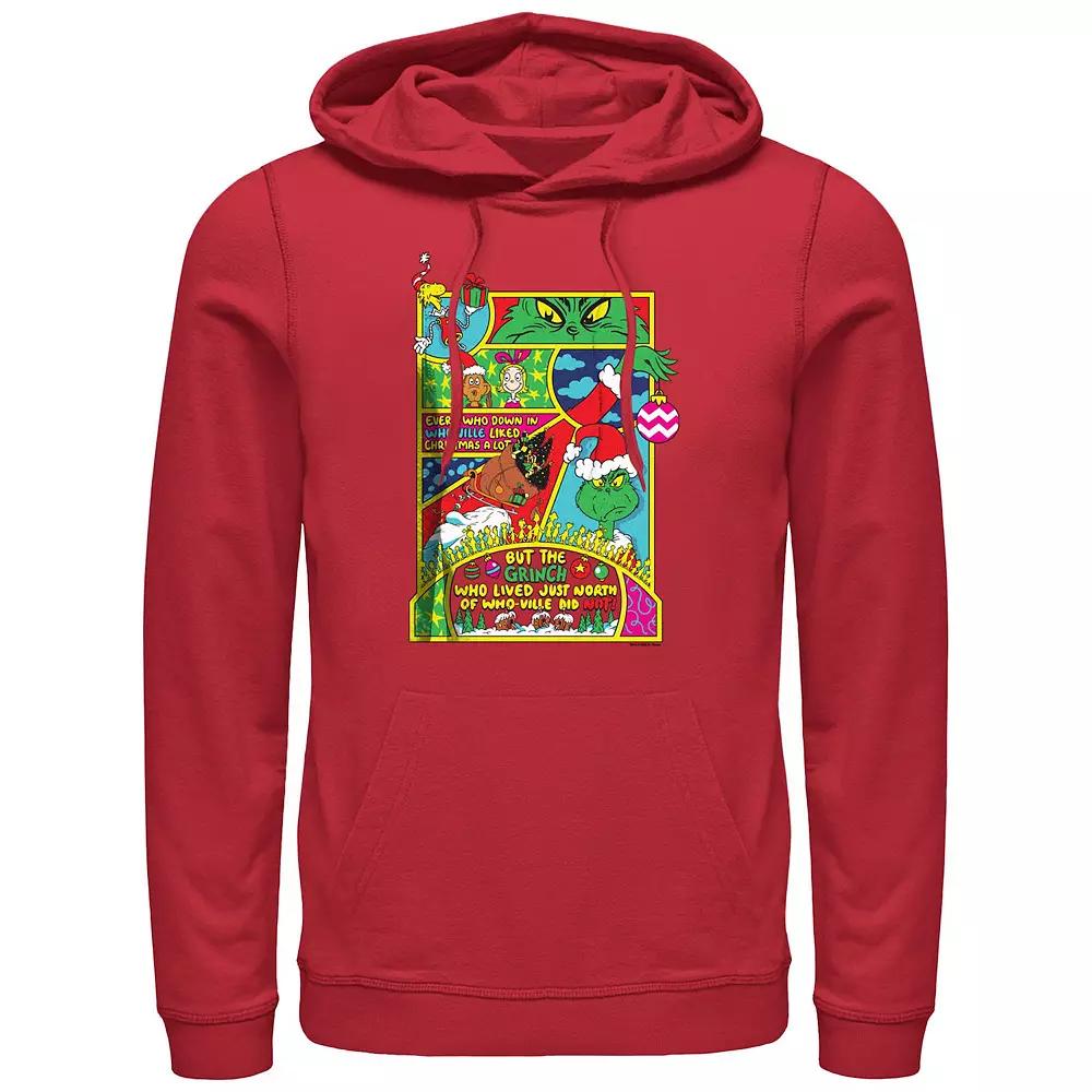 Big & Tall Dr. Seuss Grinch Comic Scenes Graphic Hoodie, Men's,  Product Image