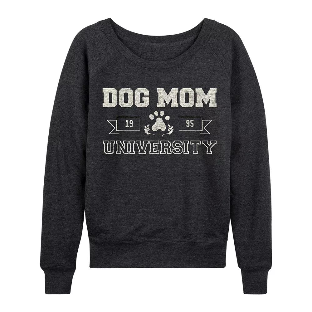 Women's Dog Mom University French Terry Long Sleeve Tee, Girl's,  Product Image