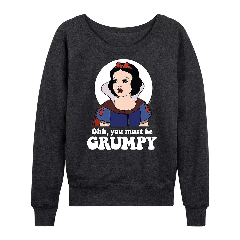 Disney's Snow White and the Seven Dwarfs Women's Grumpy French Terry Long Sleeve Tee, Girl's,  Product Image
