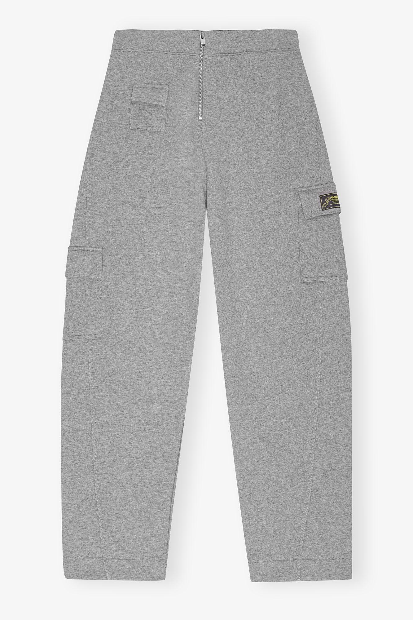 Grey Heavy Terry Curved Pants Product Image