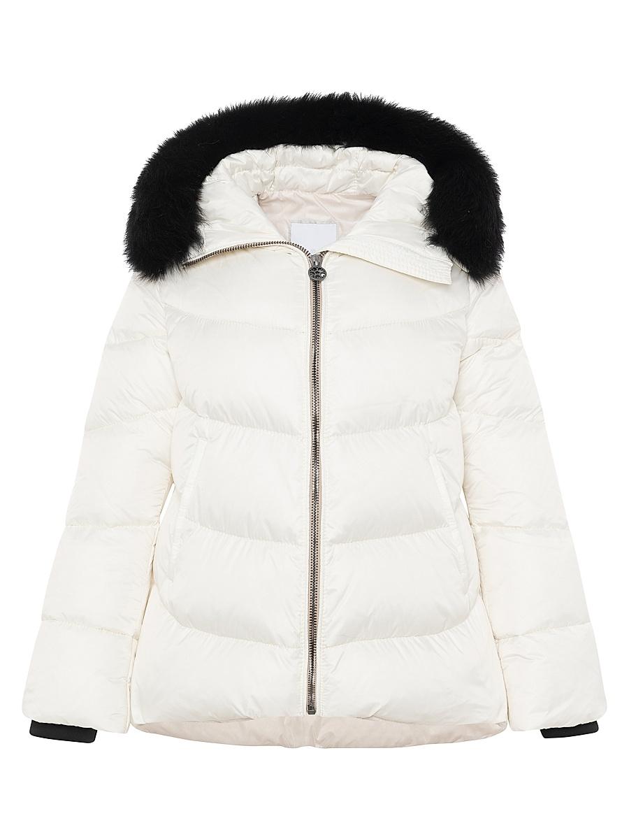Womens Apres-Ski Jacket with Detachable Toscana Shearling Lamb Hood Trim Product Image