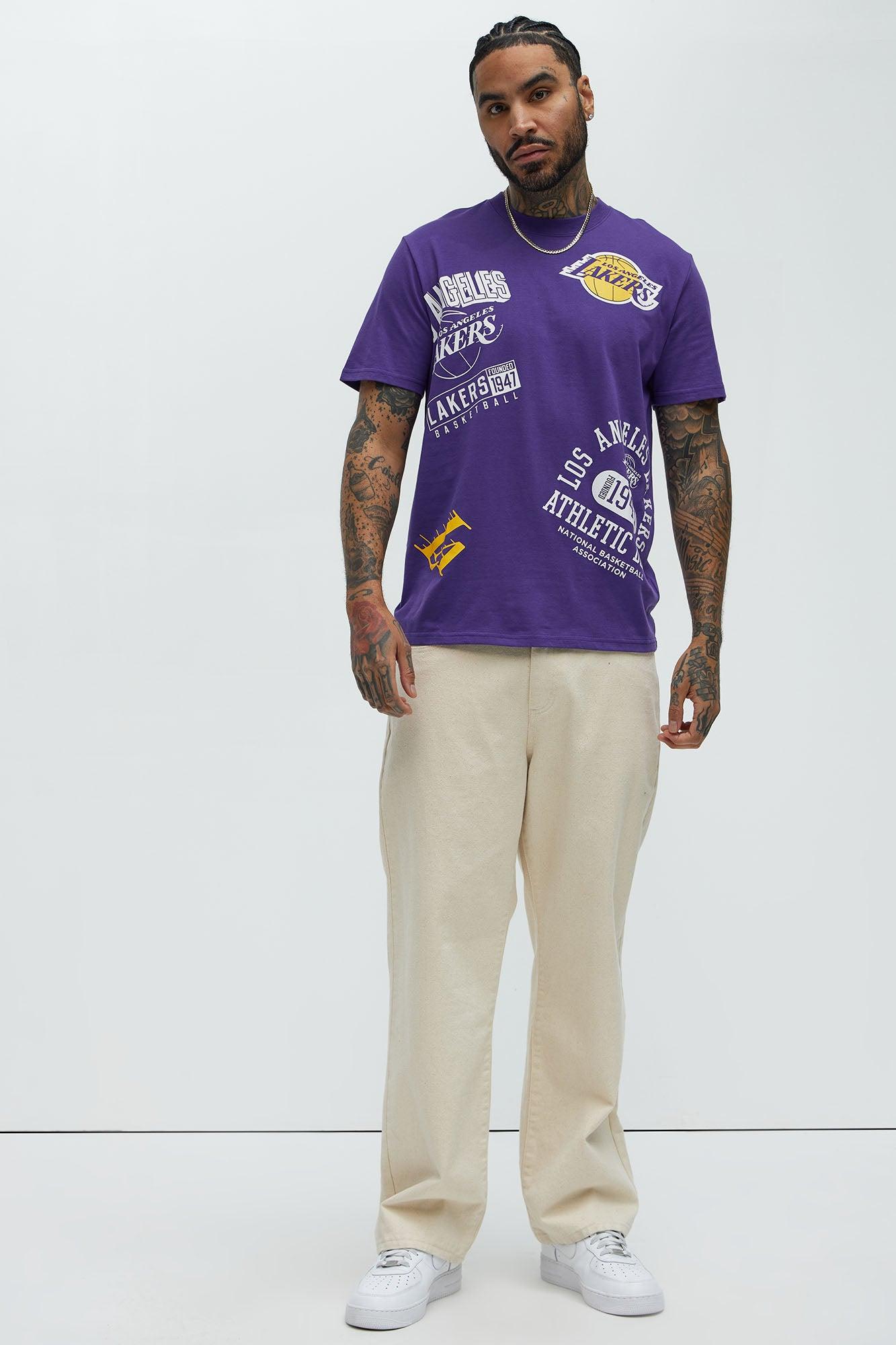 Lakers Slap Shots Short Sleeve Tee - Purple Product Image