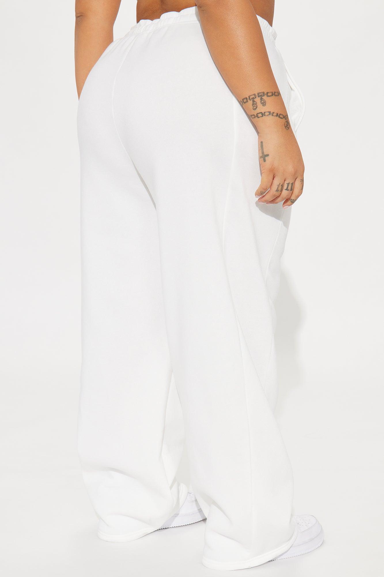 Upper East Side New York Wide Leg Pant - White Product Image