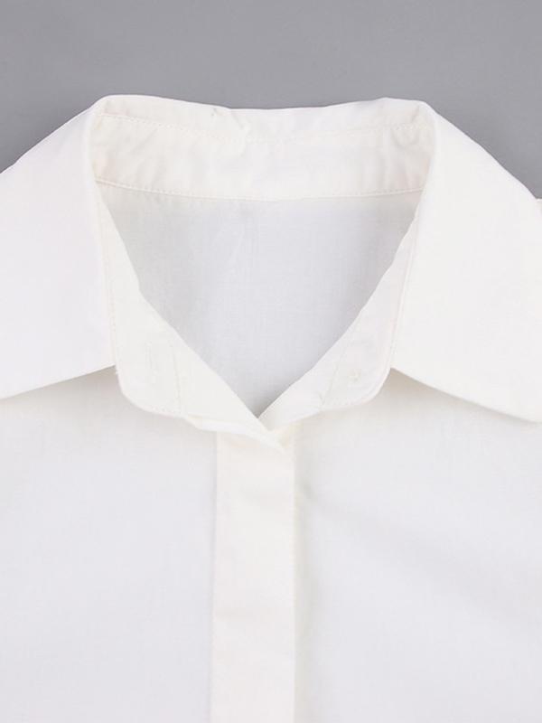 Solid Loose Long Sleeves Shirts Product Image
