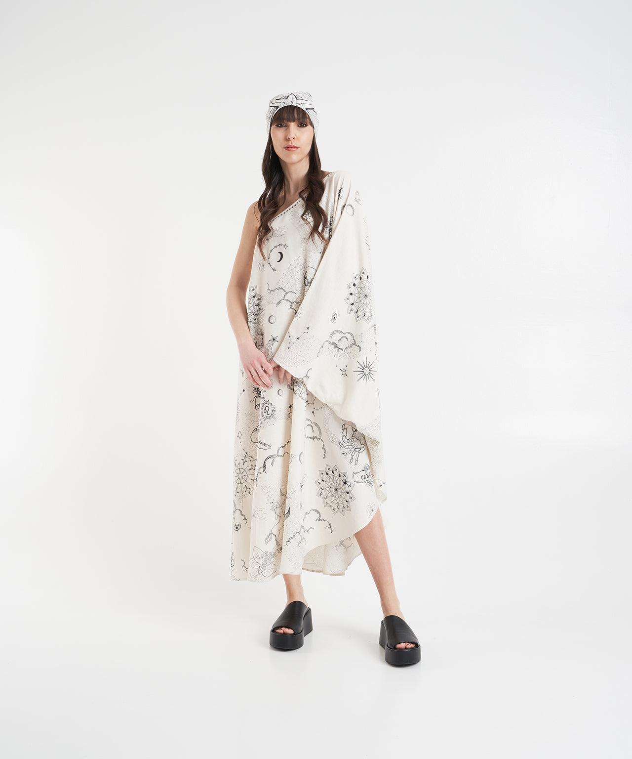 Linen foulard with print Product Image