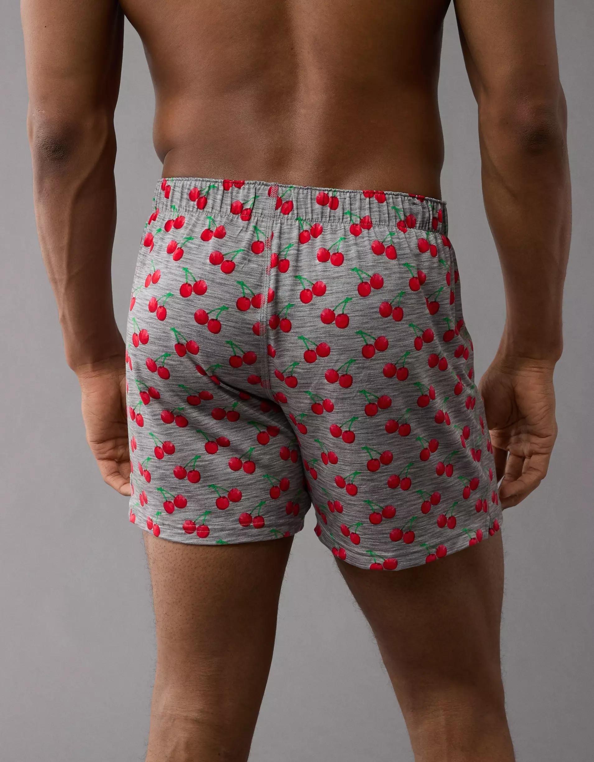 AEO Men's Cherries Slim Knit Ultra Soft Boxer Short Product Image