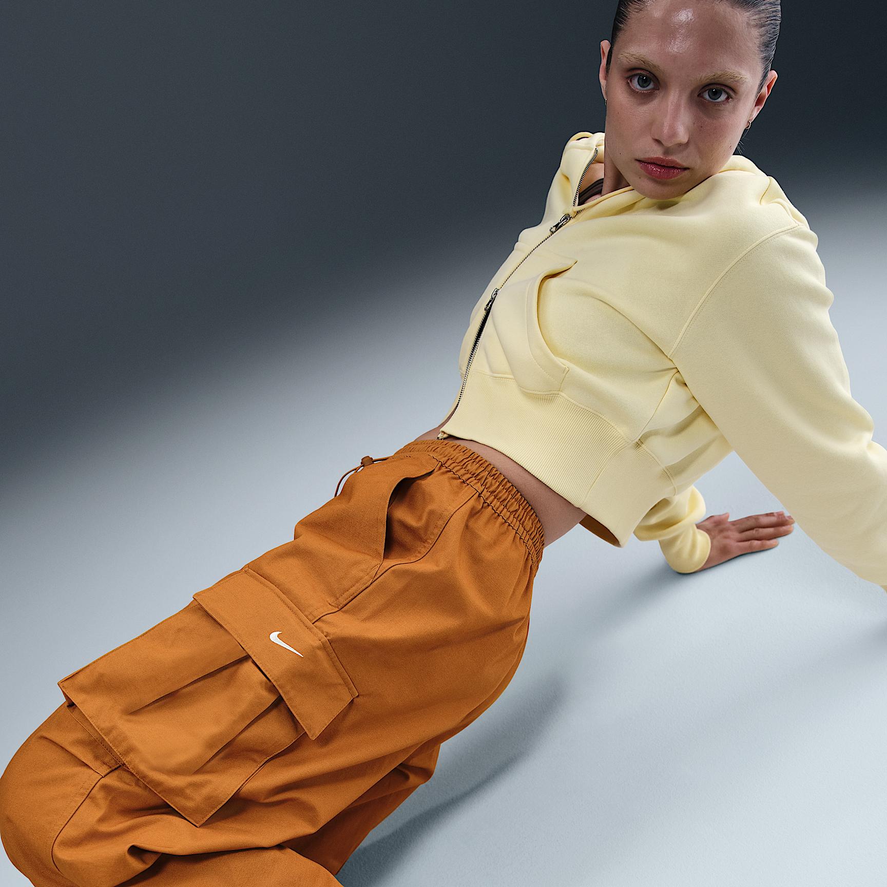Womens Nike Sportswear Mid-Rise Oversized Woven Cargo Pants | HV1966-754 Product Image